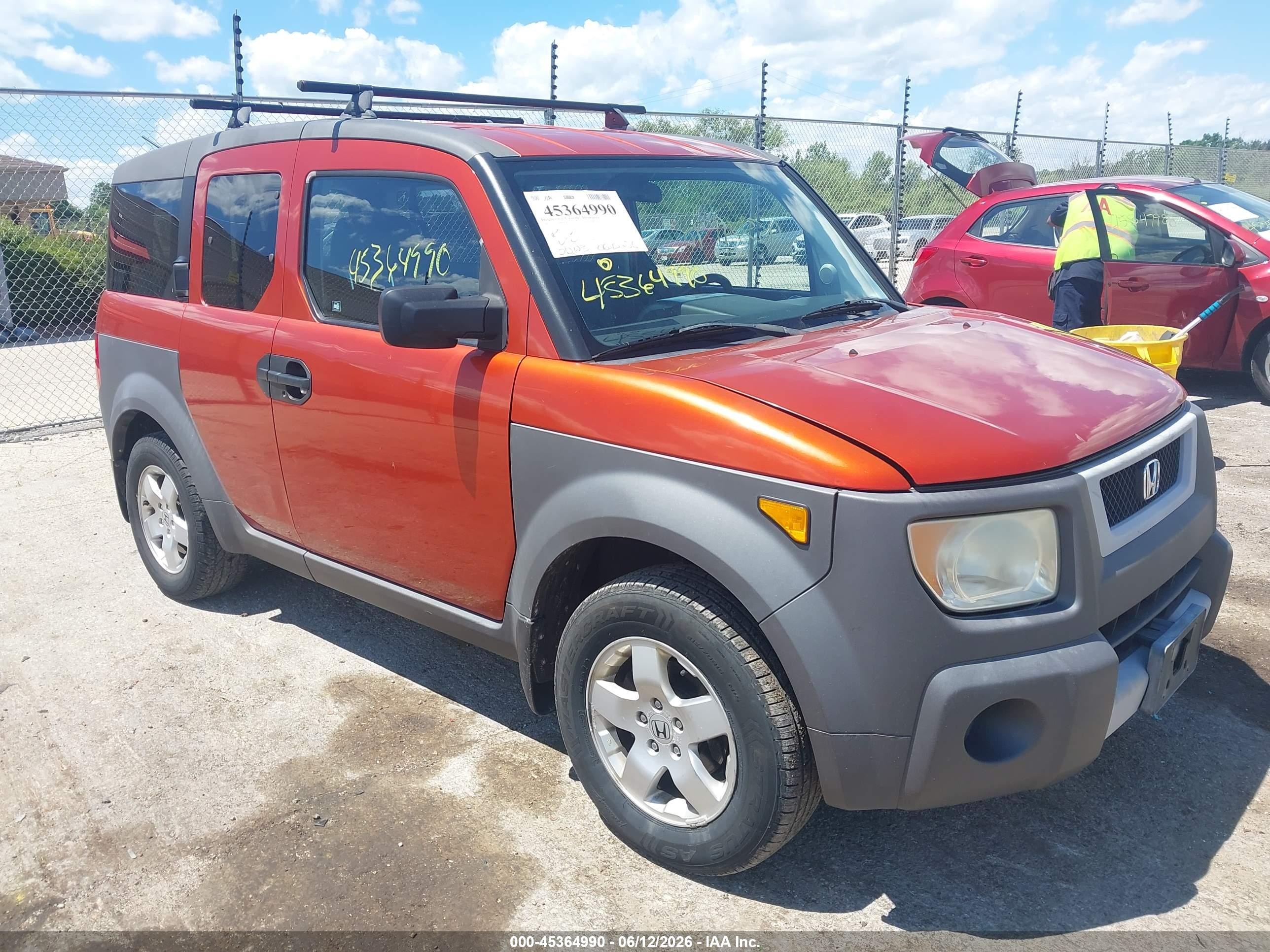 2003 Honda Element Ex Orange vin: 5J6YH28523L032758