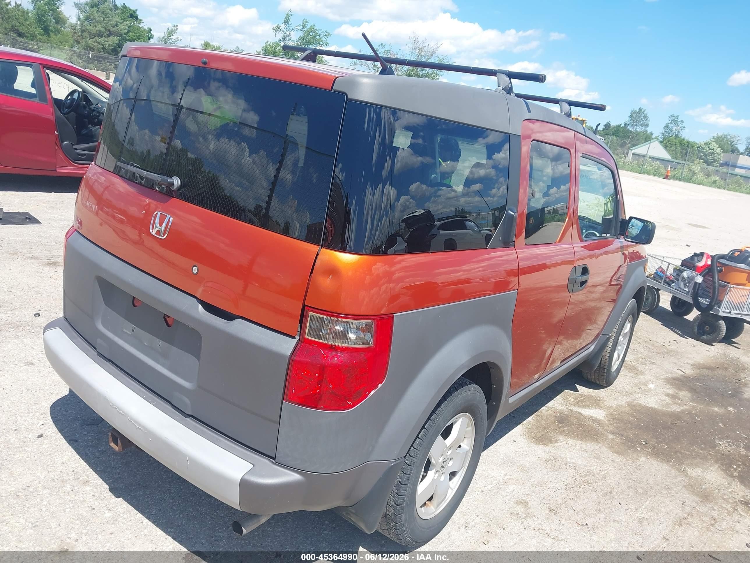 2003 Honda Element Ex Orange vin: 5J6YH28523L032758