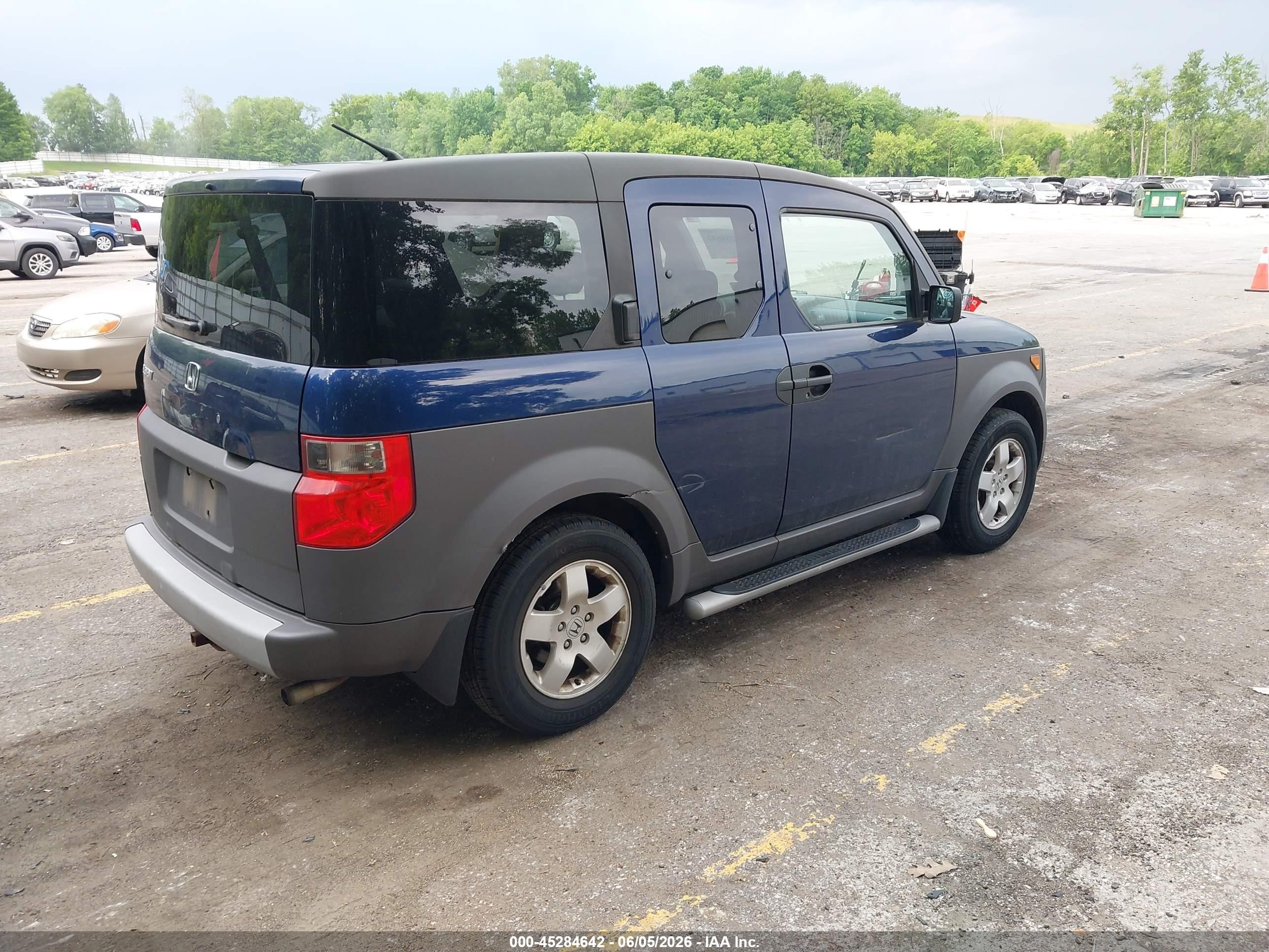2003 Honda Element Ex Синий vin: 5J6YH28523L036289