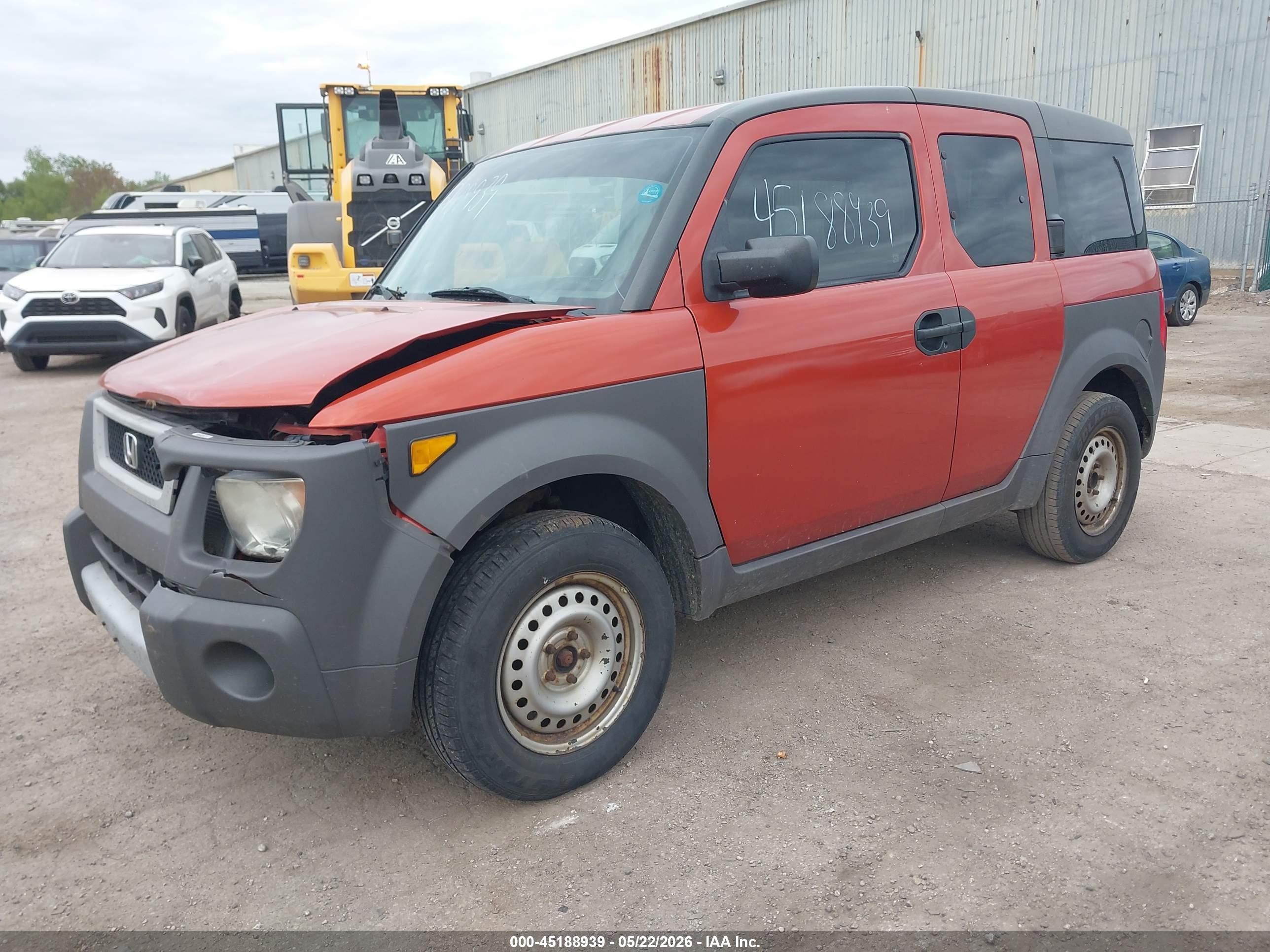 2003 Honda Element Ex Orange vin: 5J6YH28523L037085
