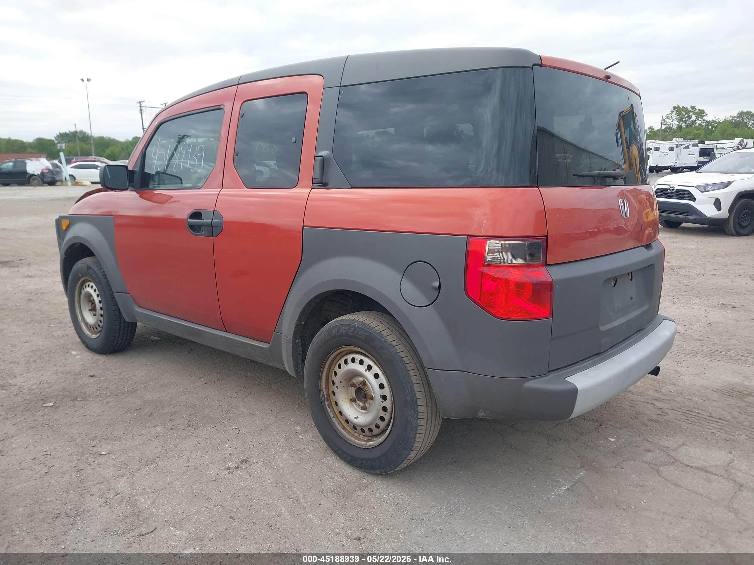 2003 Honda Element Ex Orange vin: 5J6YH28523L037085