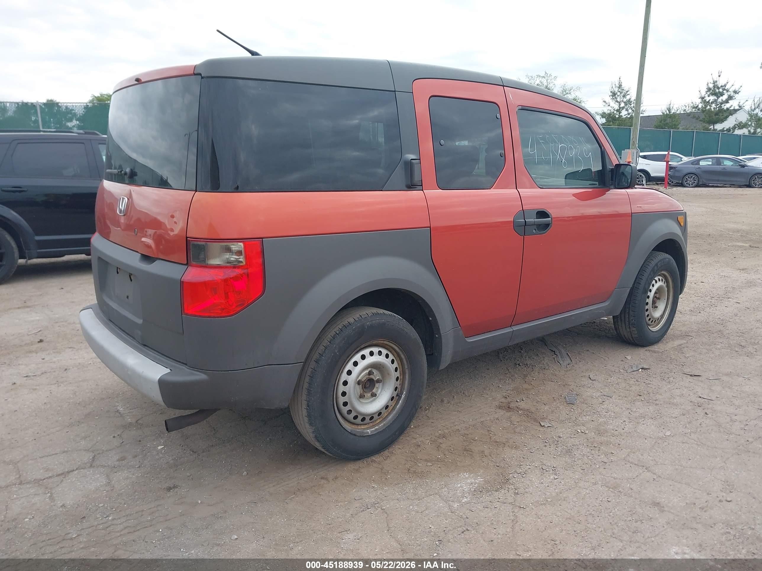 2003 Honda Element Ex Orange vin: 5J6YH28523L037085