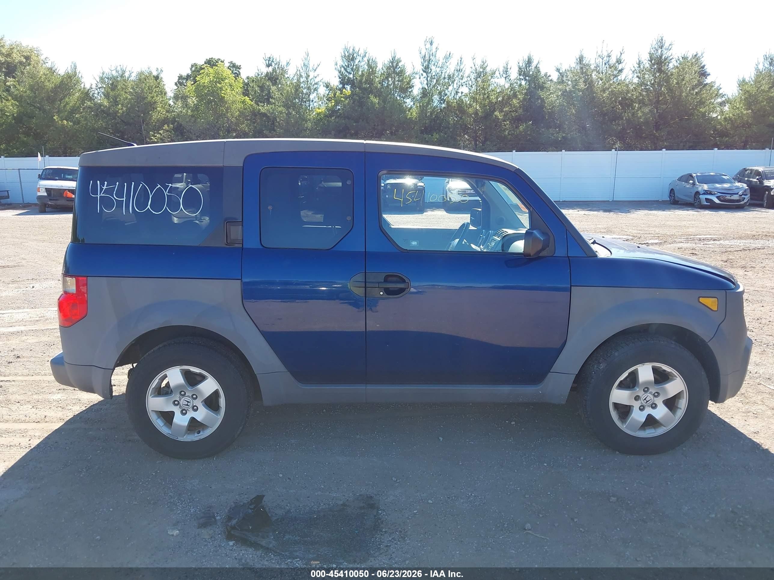 2003 Honda Element Ex Blue vin: 5J6YH28533L014284
