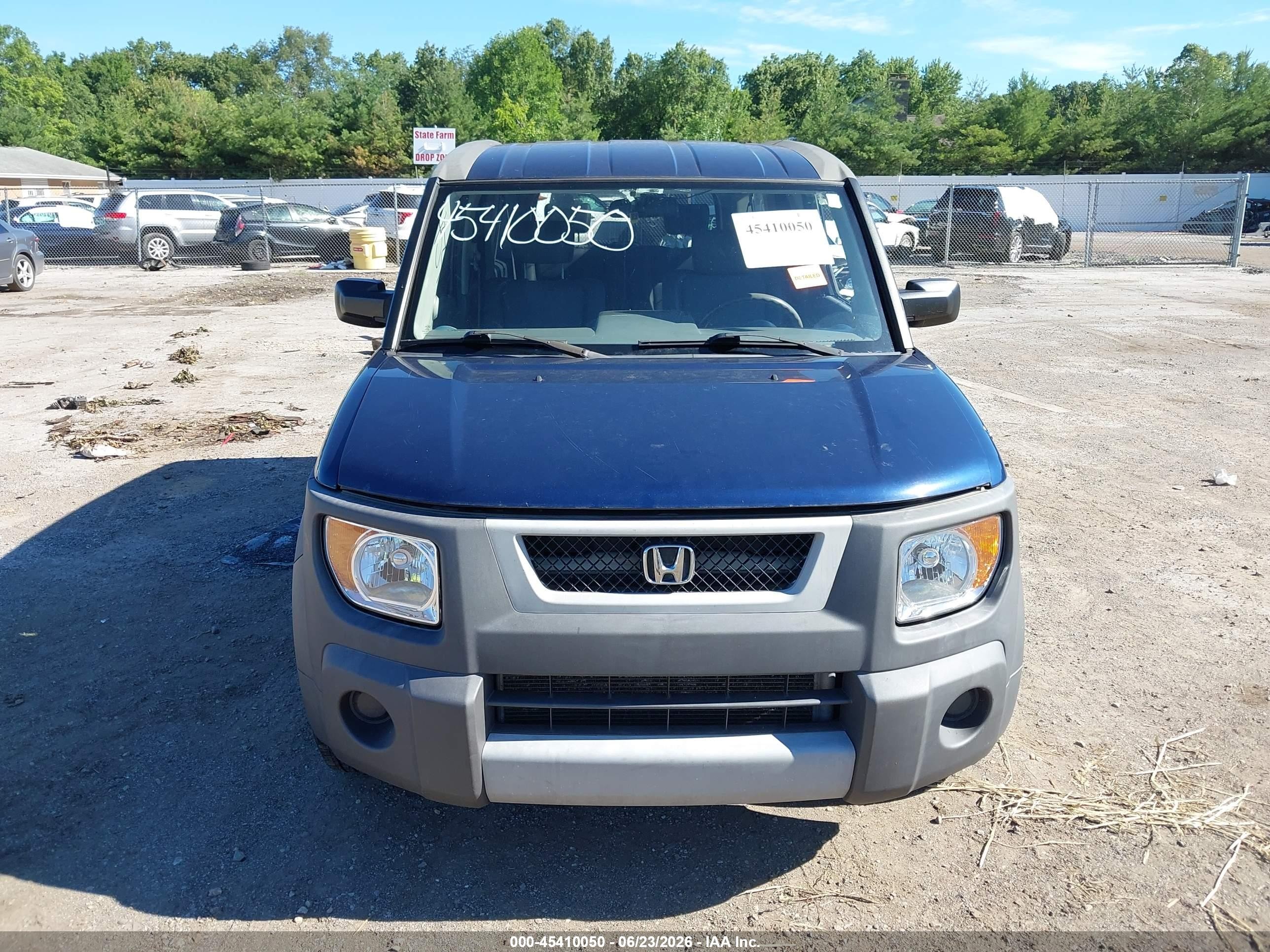 2003 Honda Element Ex Blue vin: 5J6YH28533L014284