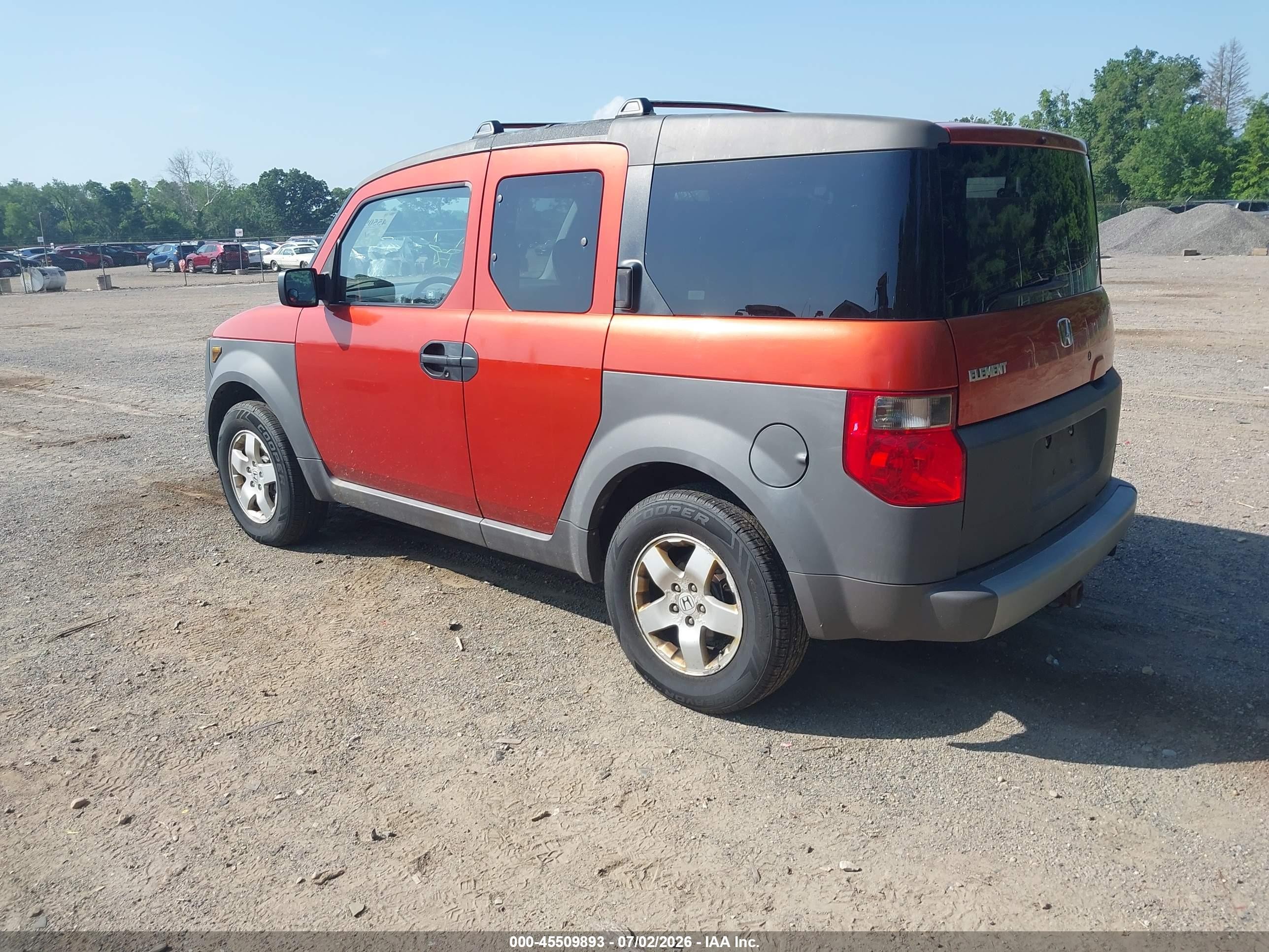 2003 Honda Element Ex Orange vin: 5J6YH28533L018478