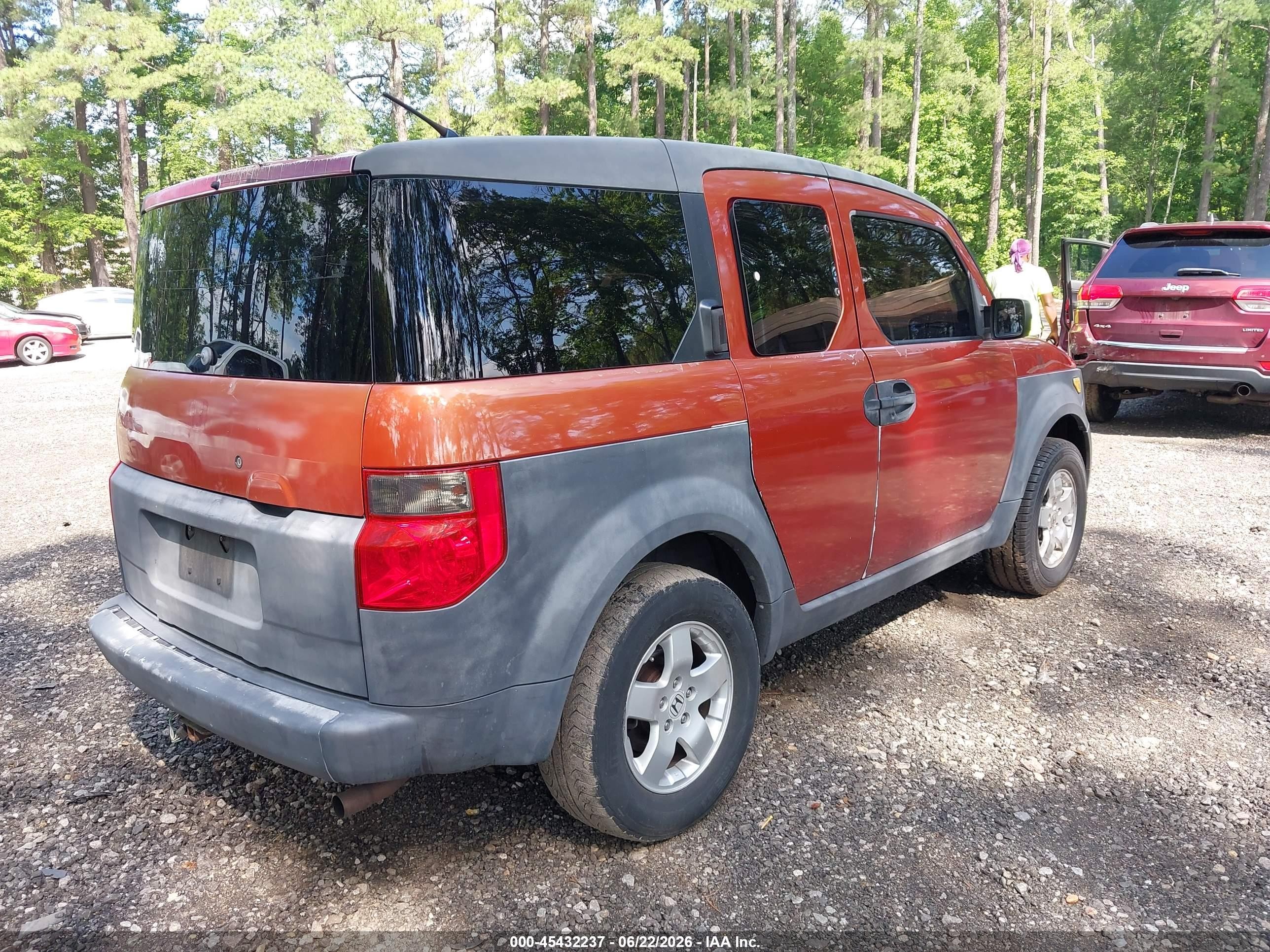 2003 Honda Element Ex Orange vin: 5J6YH28533L026242