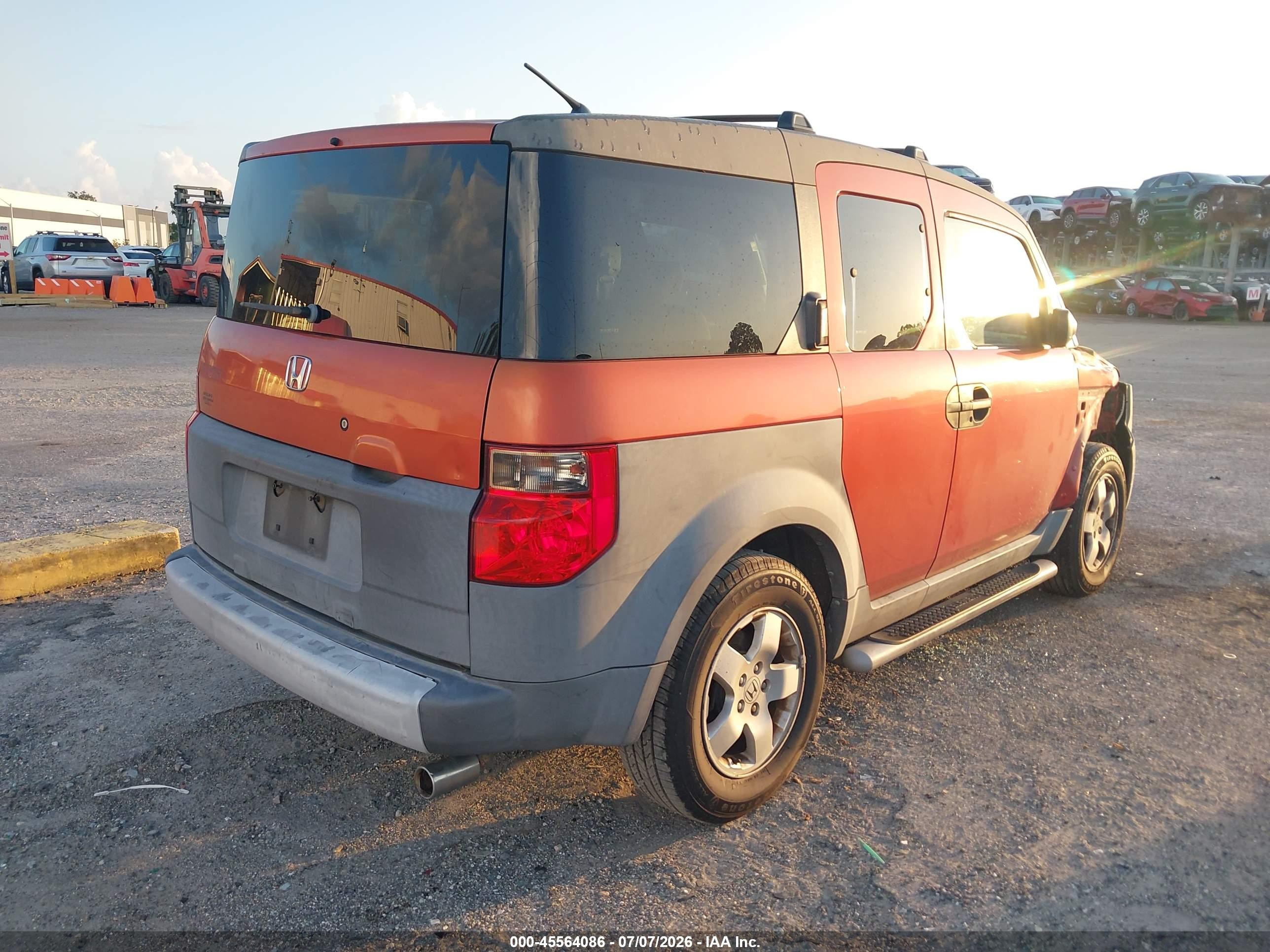 2003 Honda Element Ex Orange vin: 5J6YH28533L037127