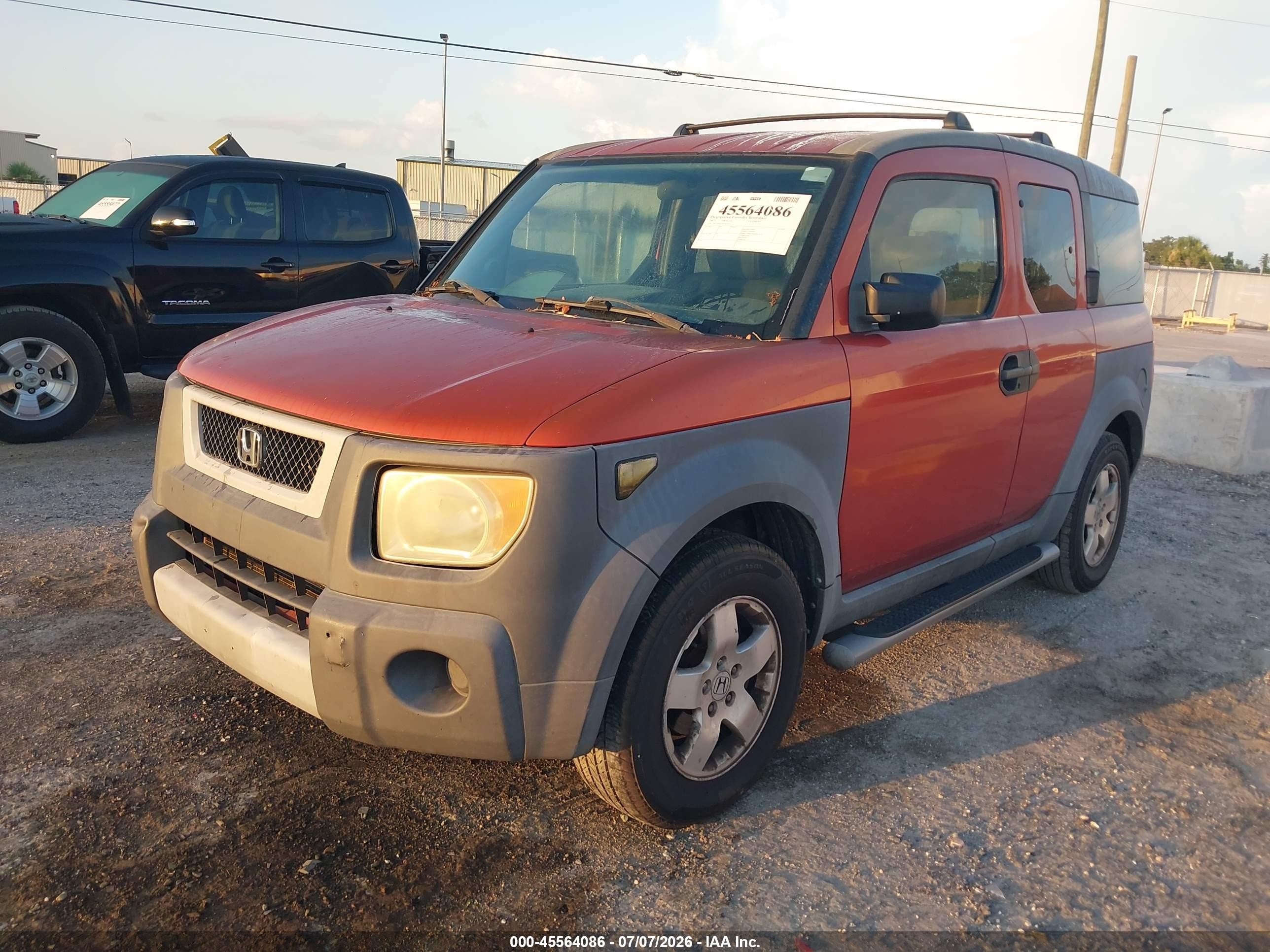 2003 Honda Element Ex Orange vin: 5J6YH28533L037127