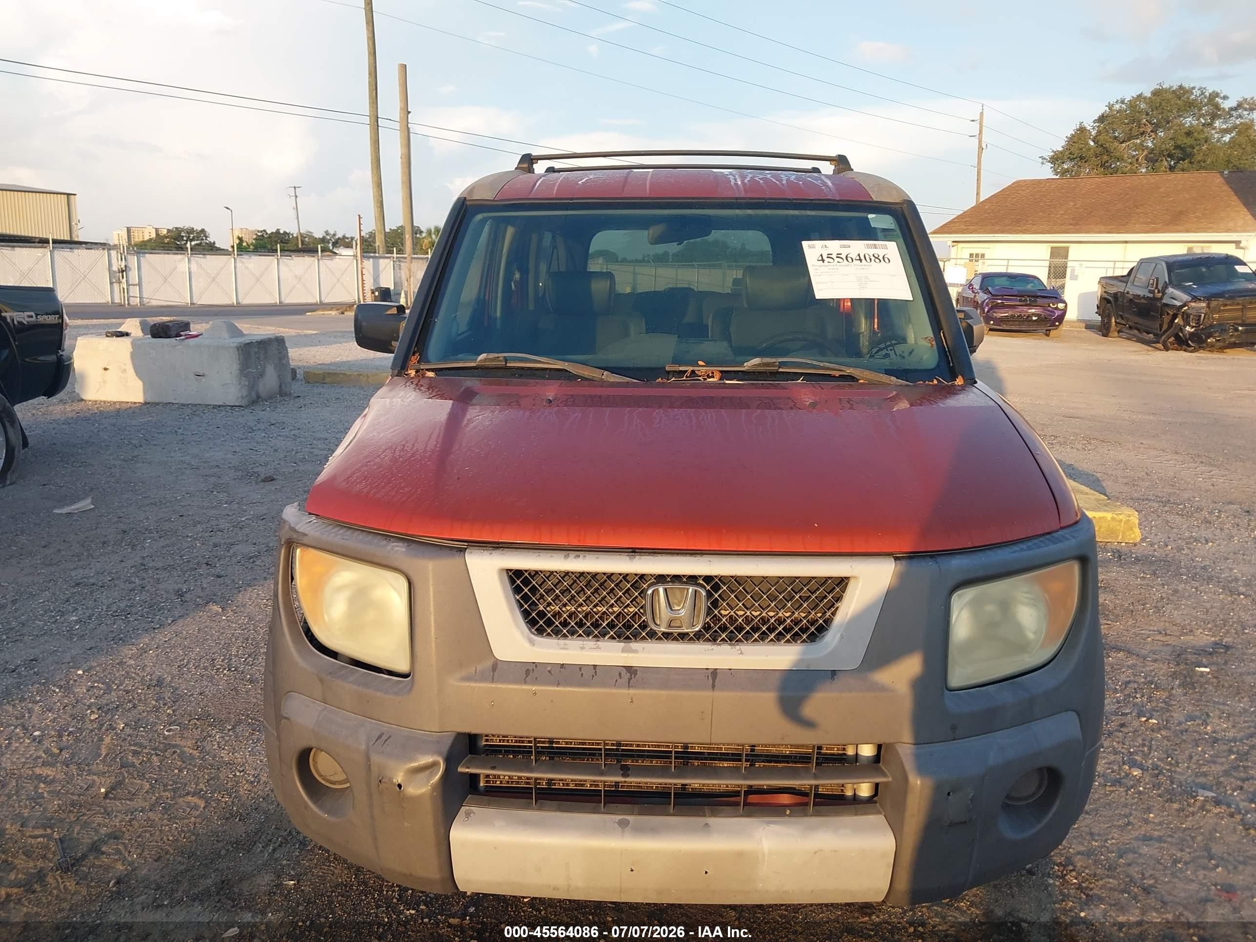 2003 Honda Element Ex Orange vin: 5J6YH28533L037127