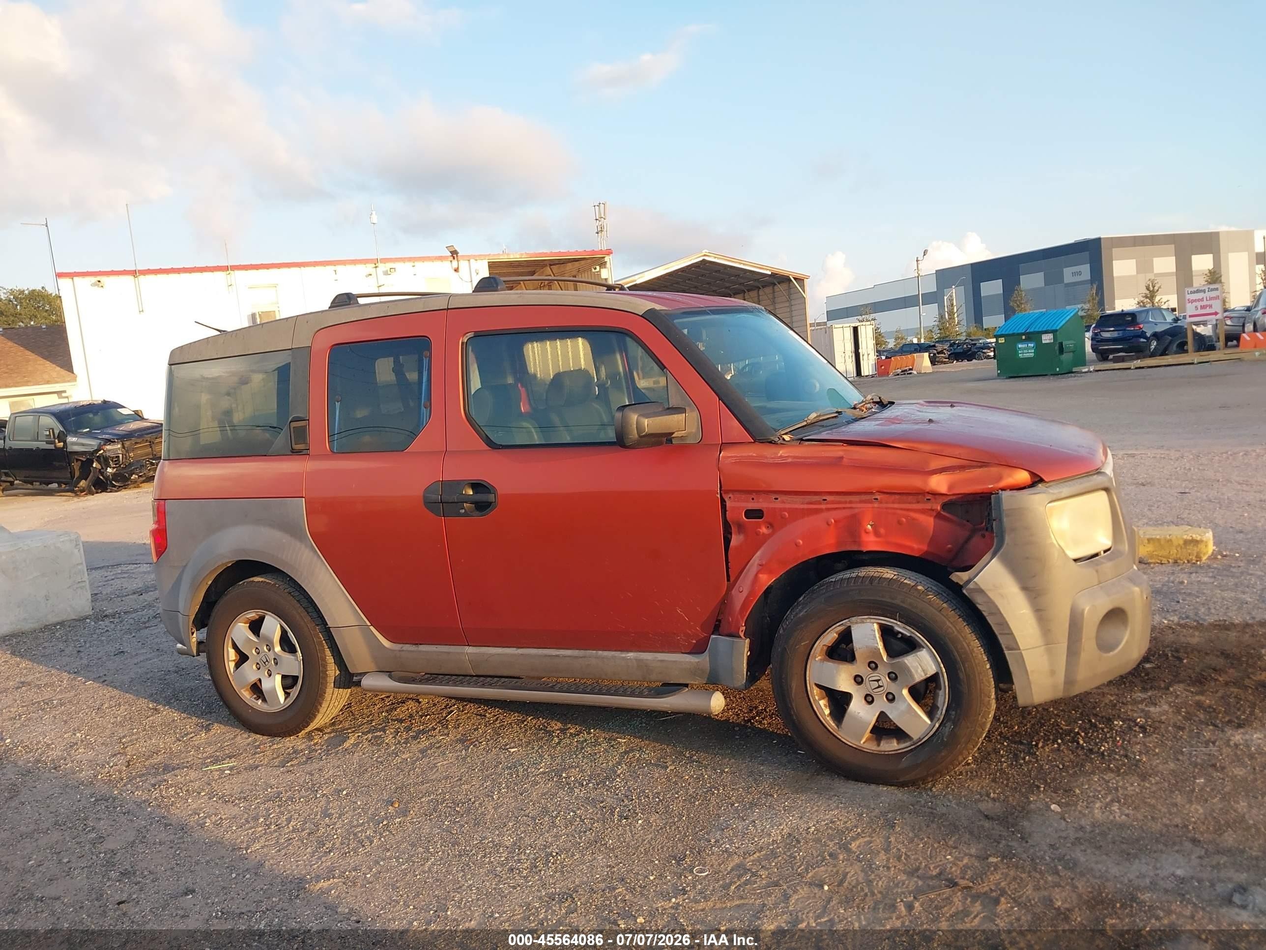 2003 Honda Element Ex Orange vin: 5J6YH28533L037127