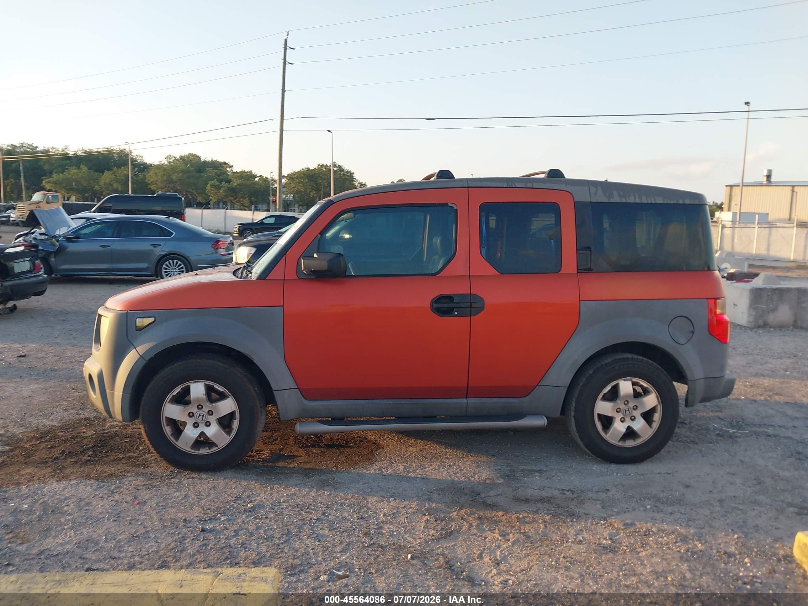 2003 Honda Element Ex Orange vin: 5J6YH28533L037127