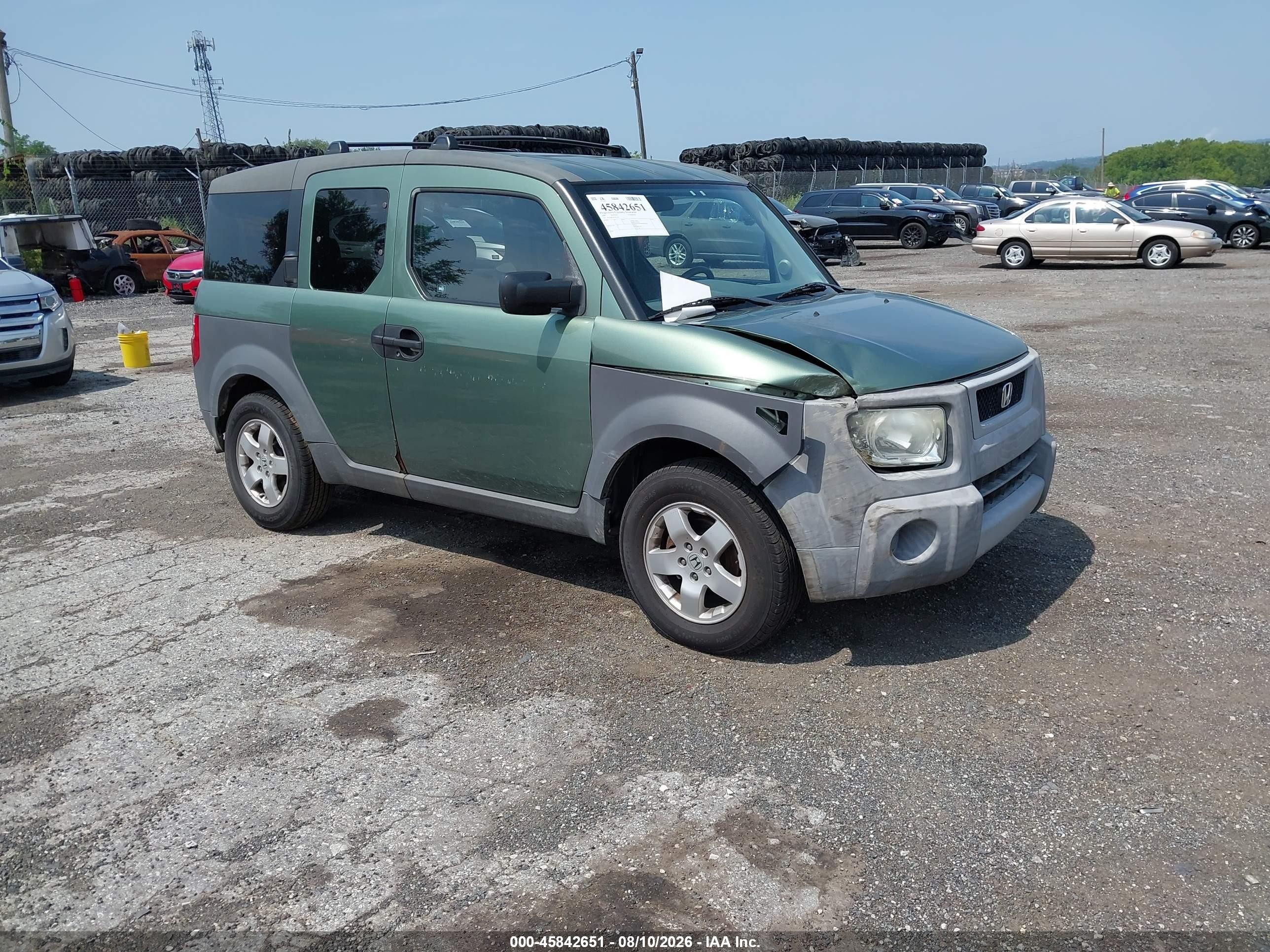 2004 Honda Element Ex Green vin: 5J6YH28534L037730