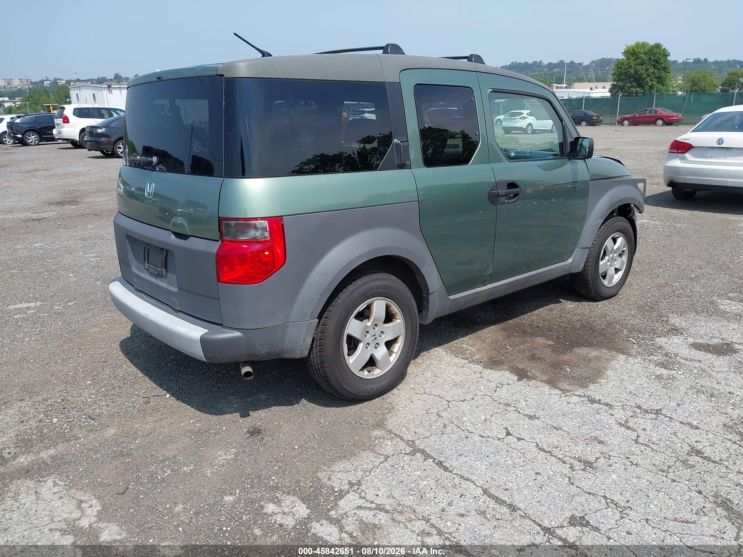 2004 Honda Element Ex Green vin: 5J6YH28534L037730