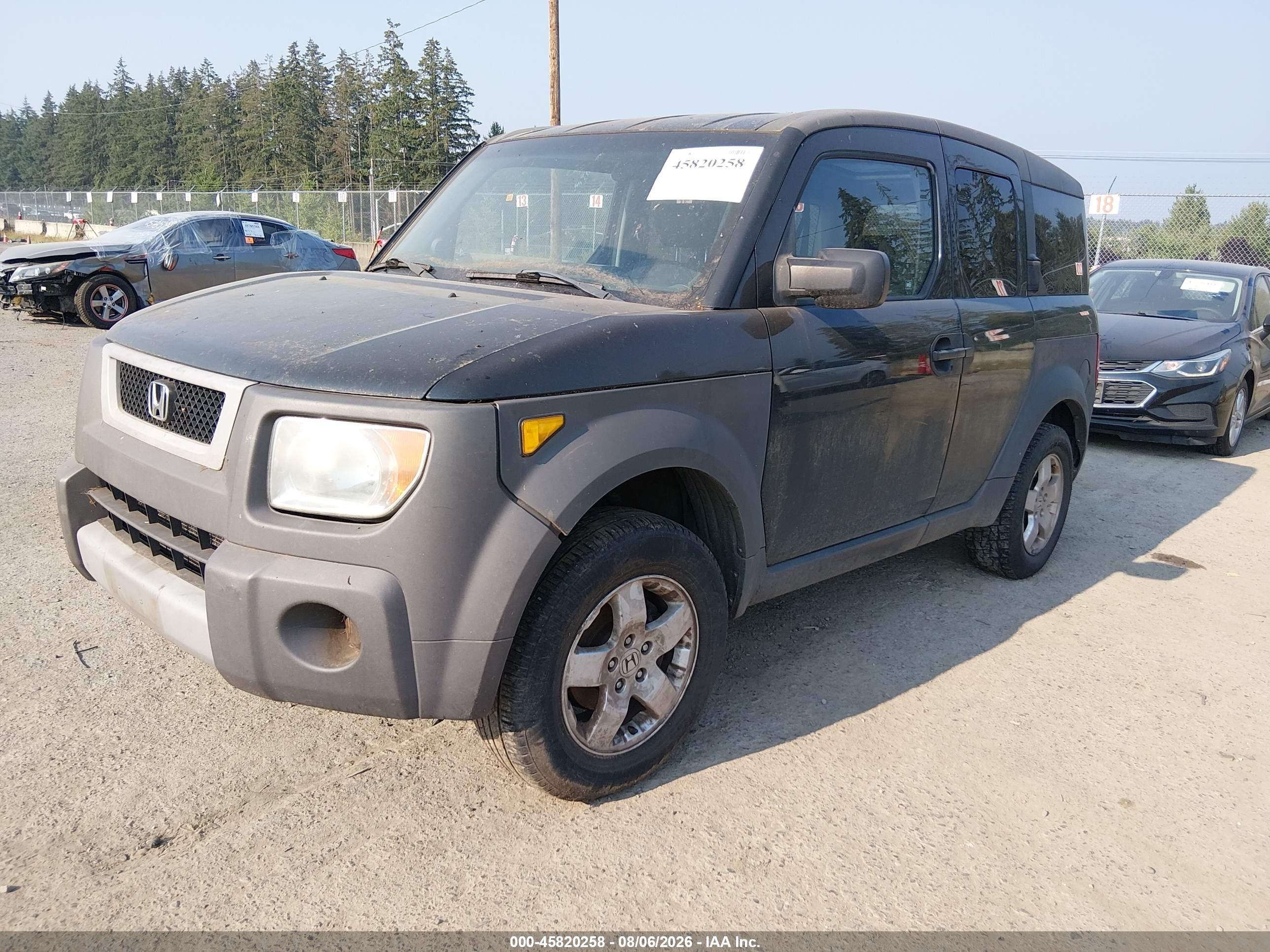 2003 Honda Element Ex Black vin: 5J6YH28543L000202