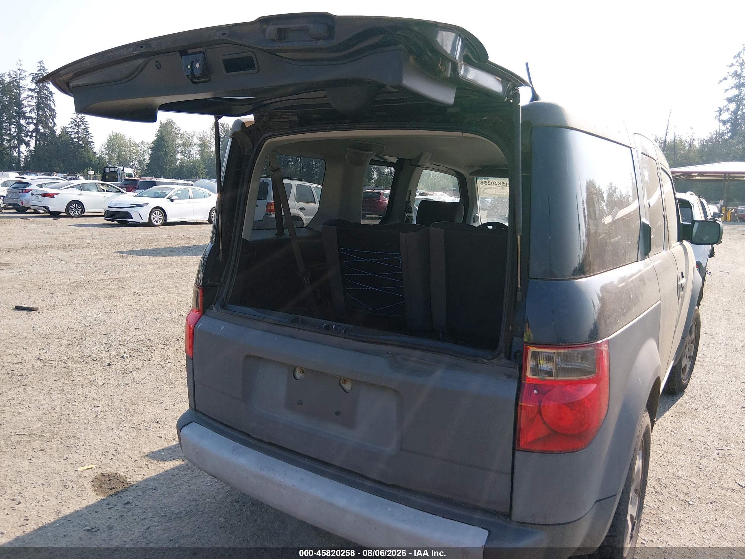 2003 Honda Element Ex Black vin: 5J6YH28543L000202