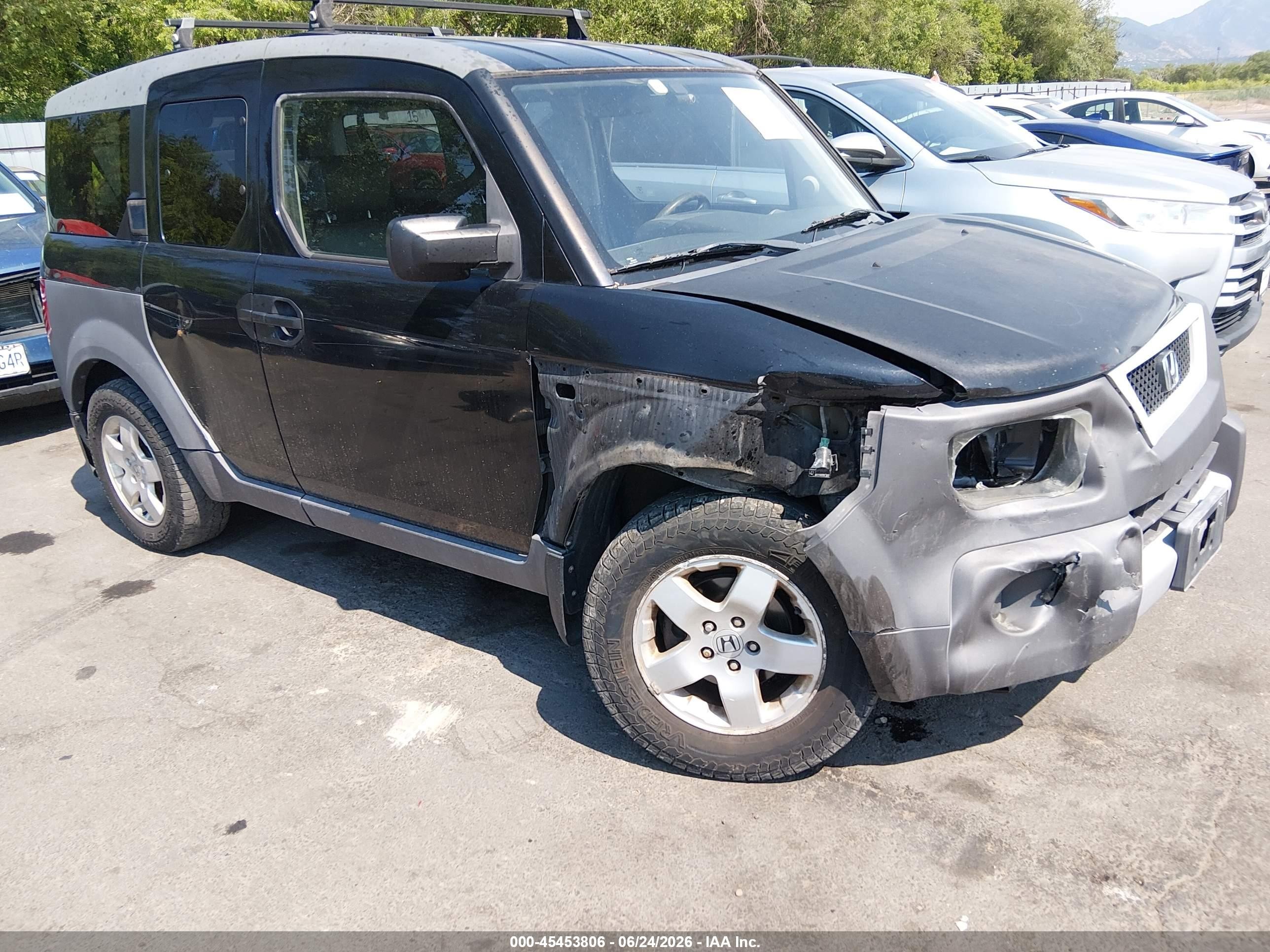 2003 Honda Element Ex Black vin: 5J6YH28543L009448