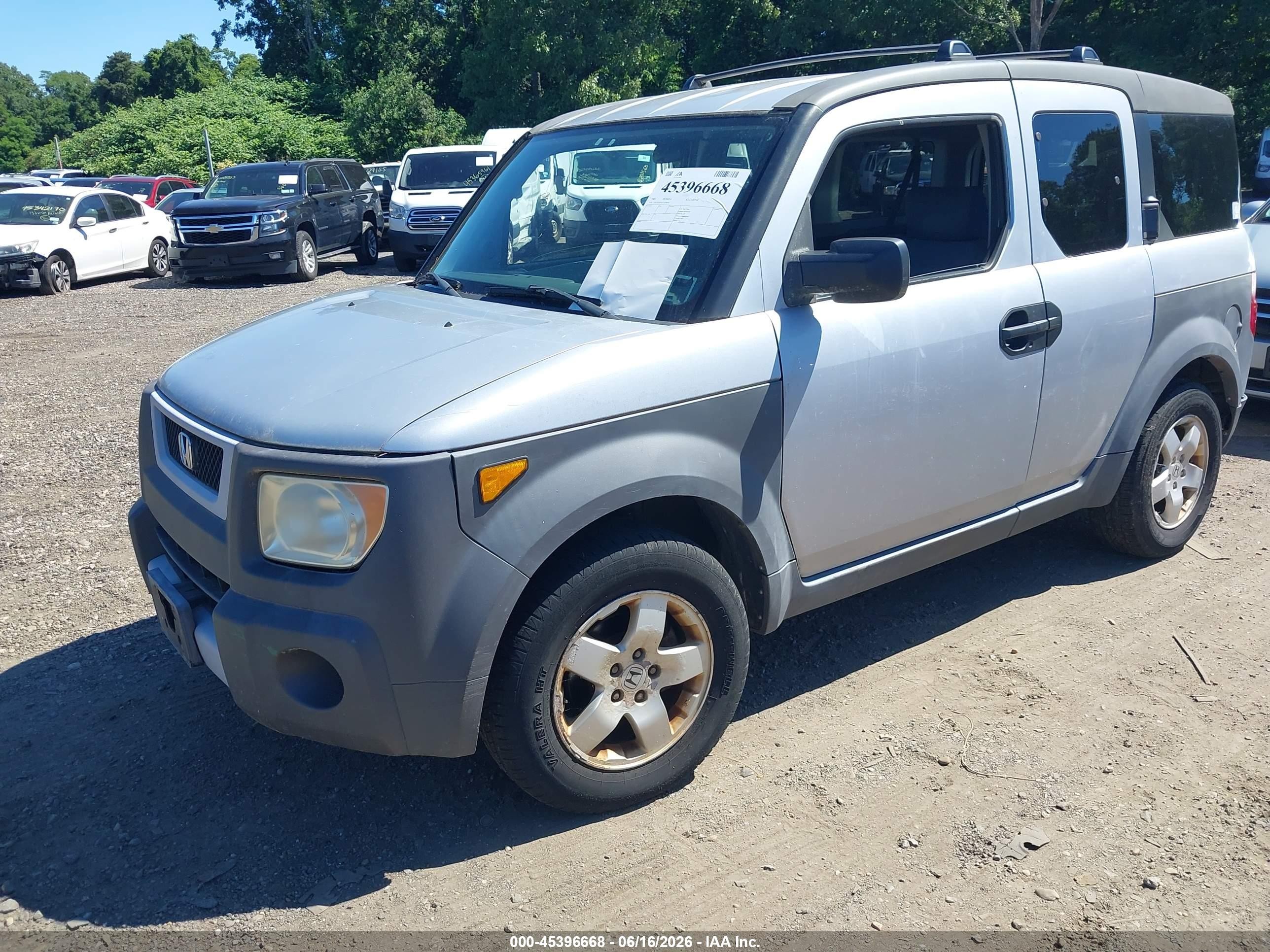 2003 Honda Element Ex Silver vin: 5J6YH28543L018604