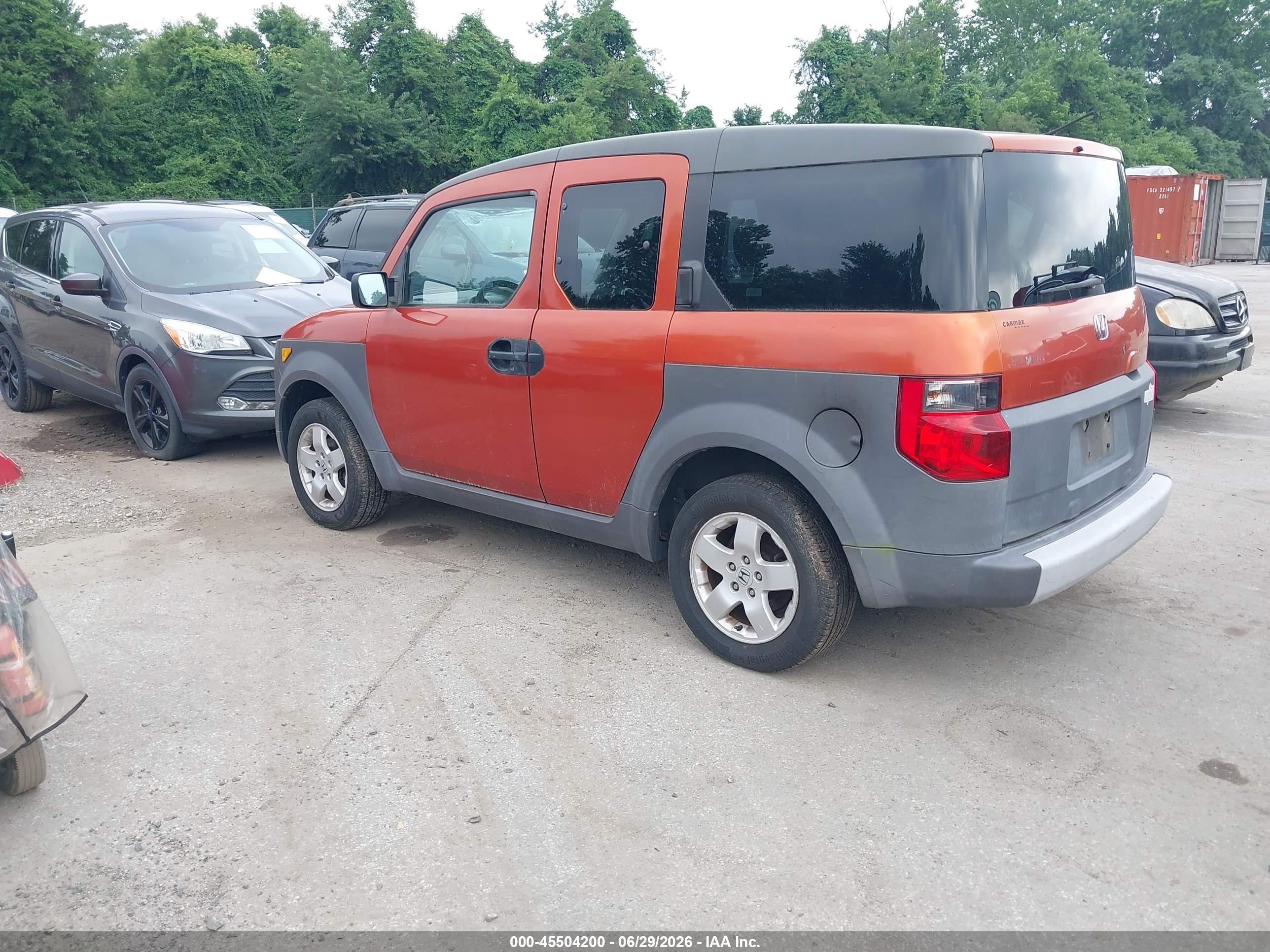 2003 Honda Element Ex Orange vin: 5J6YH28563L047215