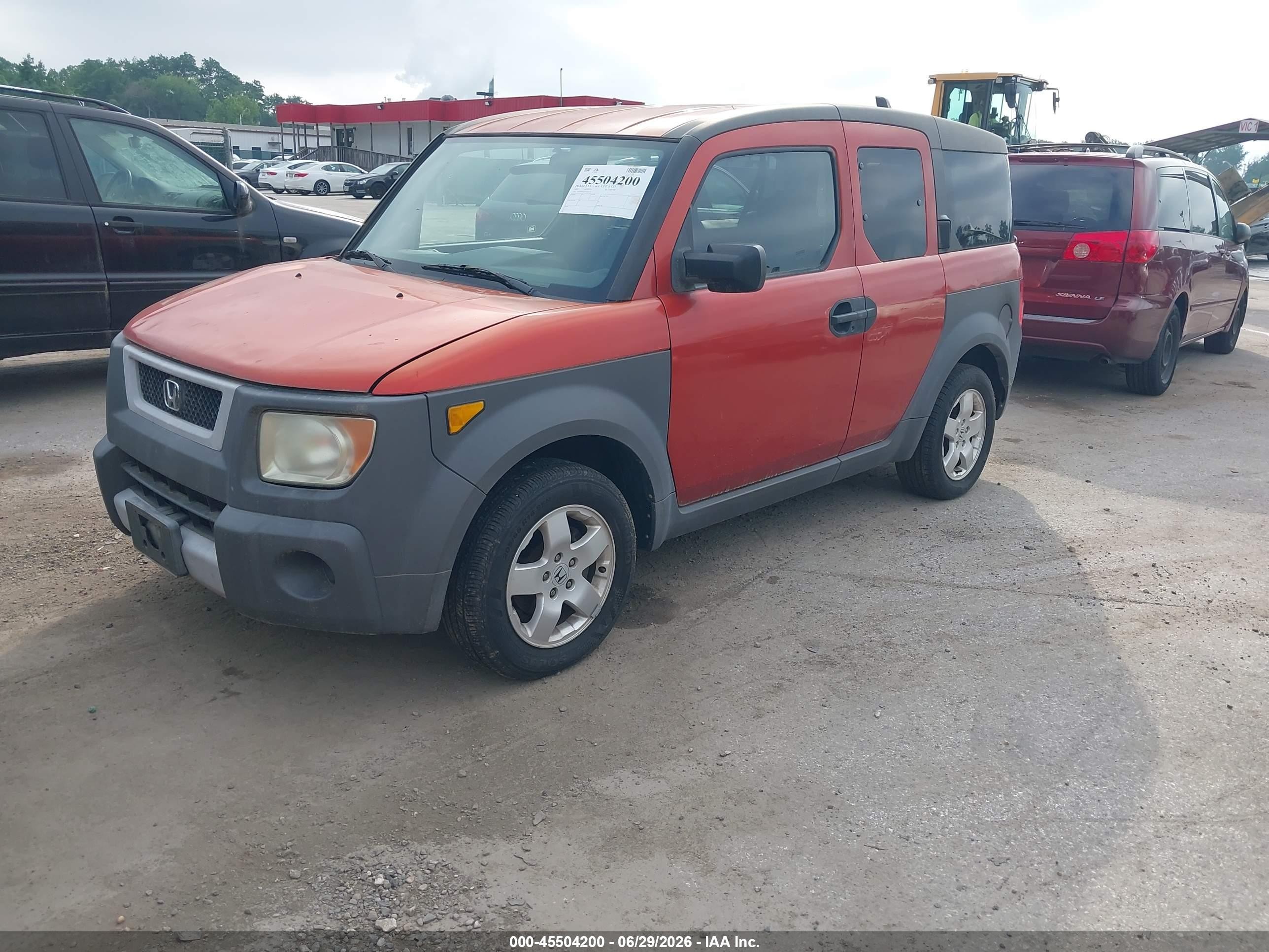 2003 Honda Element Ex Orange vin: 5J6YH28563L047215