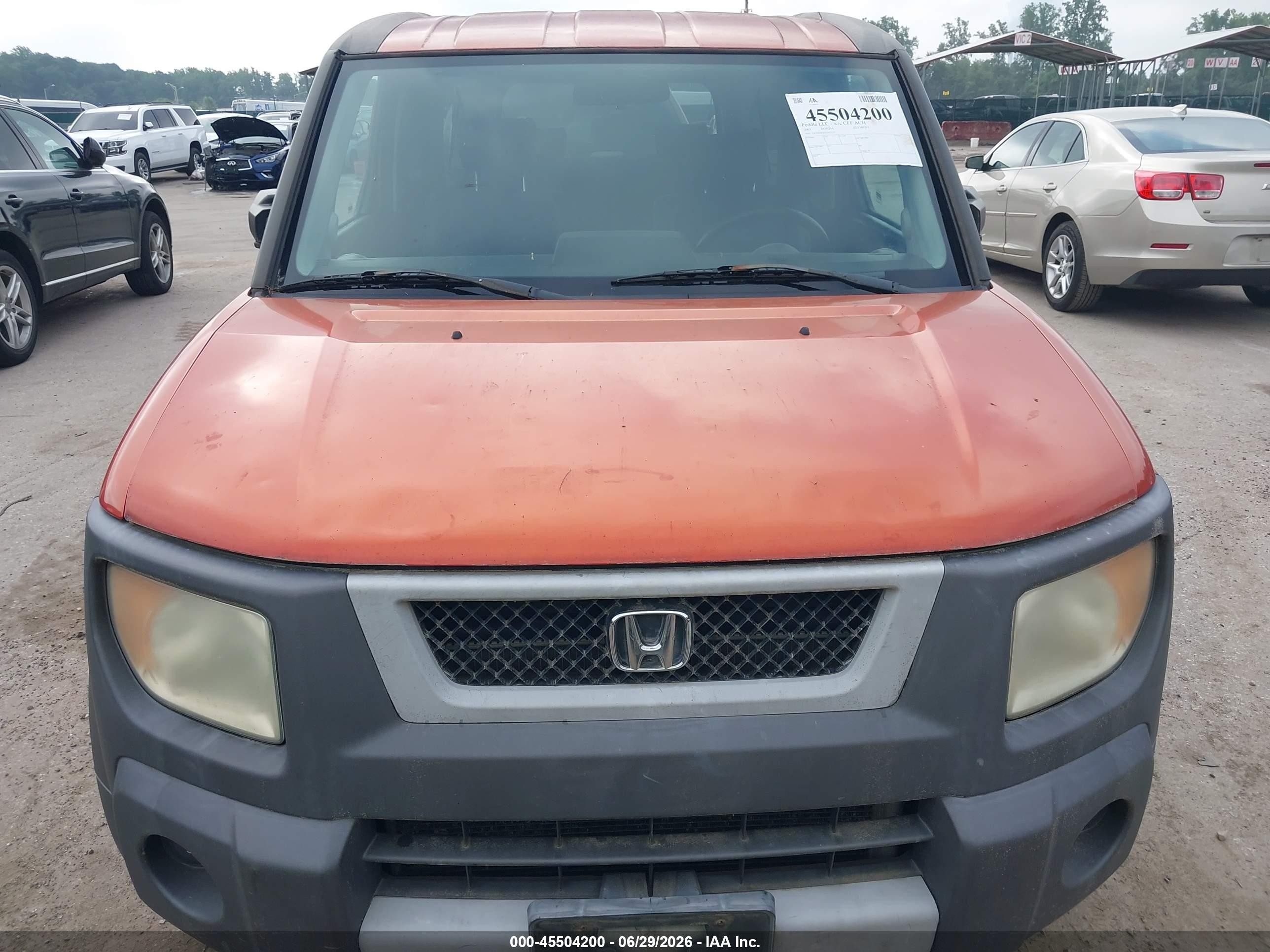 2003 Honda Element Ex Orange vin: 5J6YH28563L047215