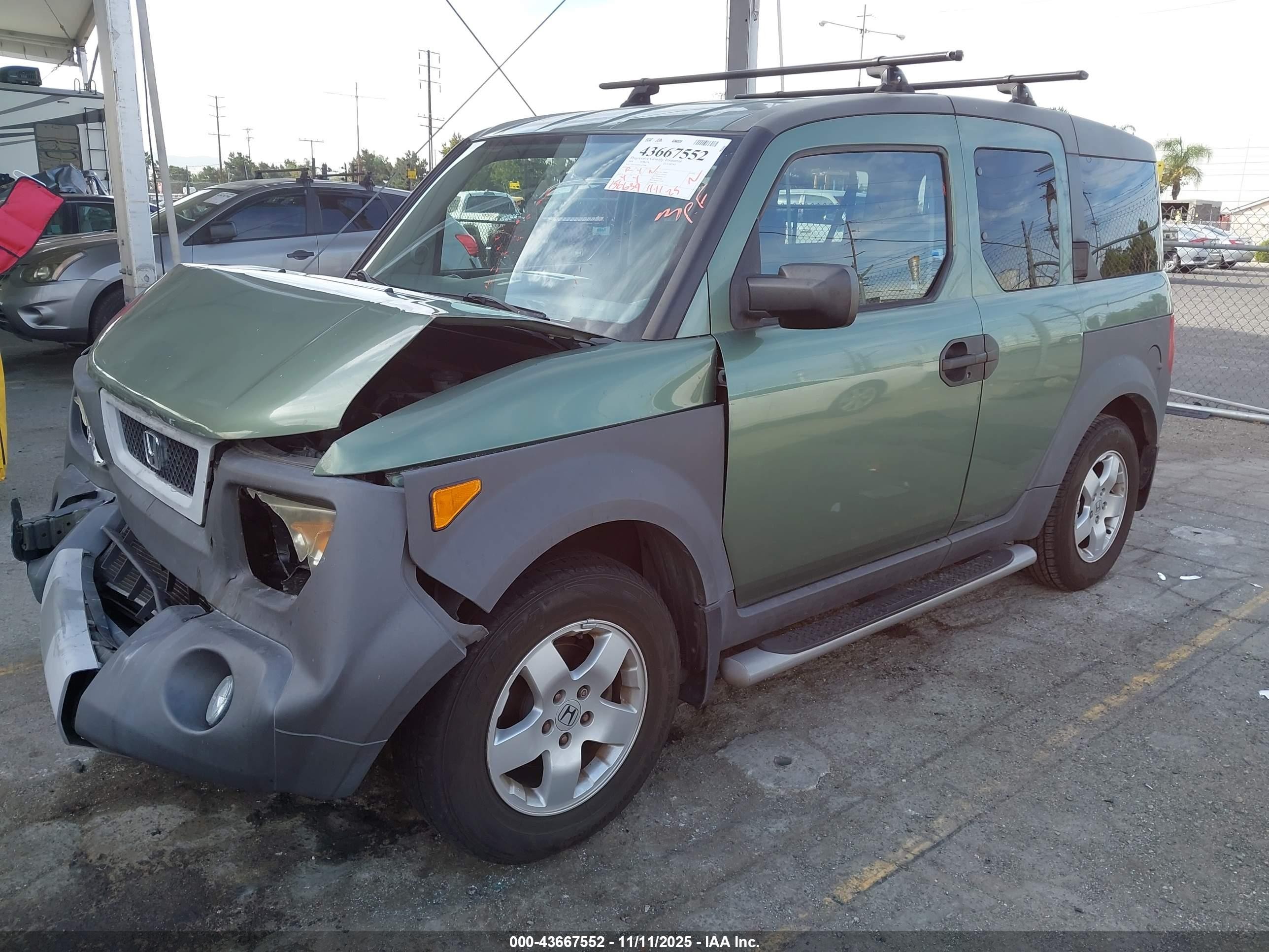 2004 Honda Element Ex Зеленый vin: 5J6YH28564L017908