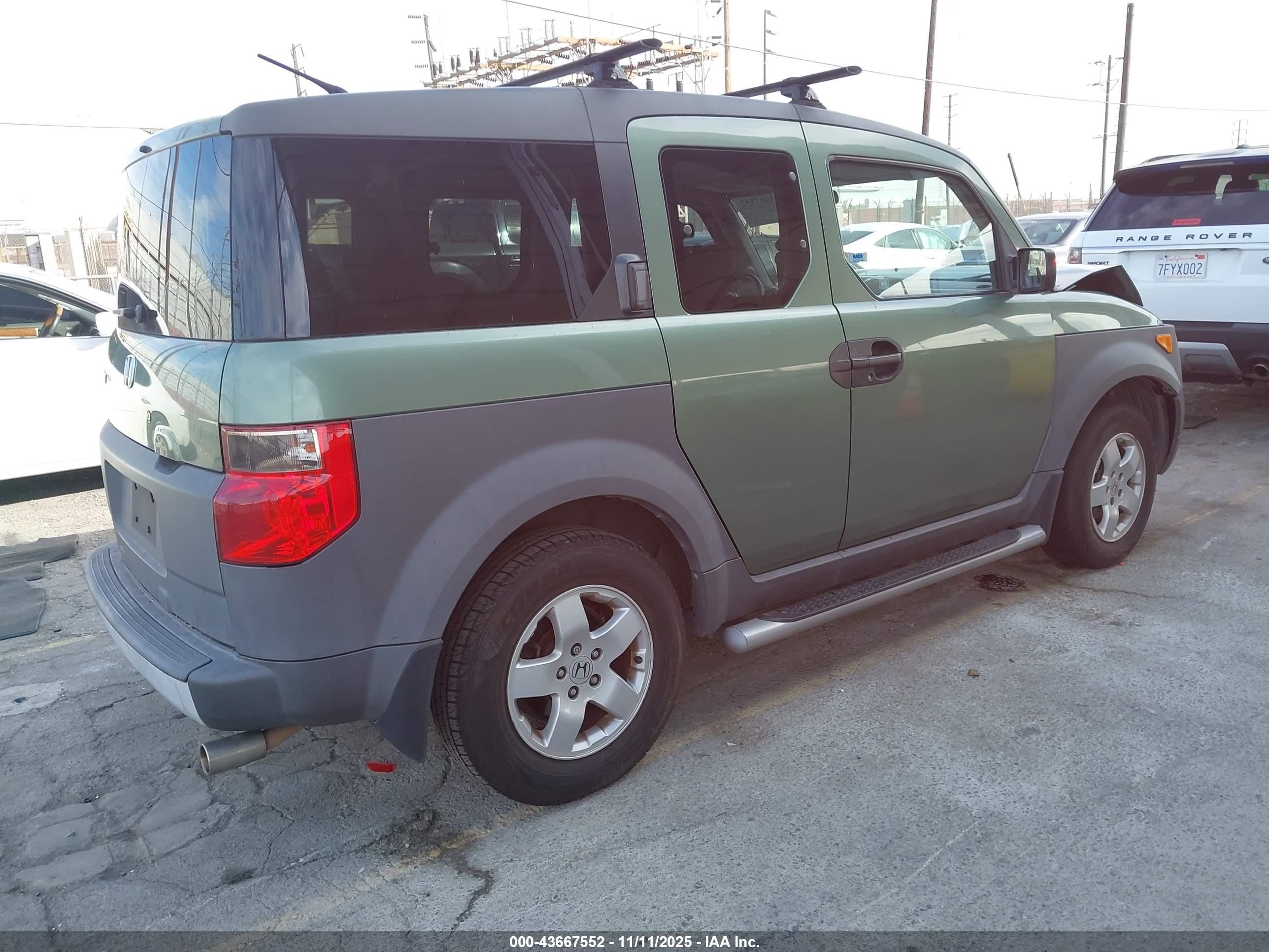 2004 Honda Element Ex Зеленый vin: 5J6YH28564L017908