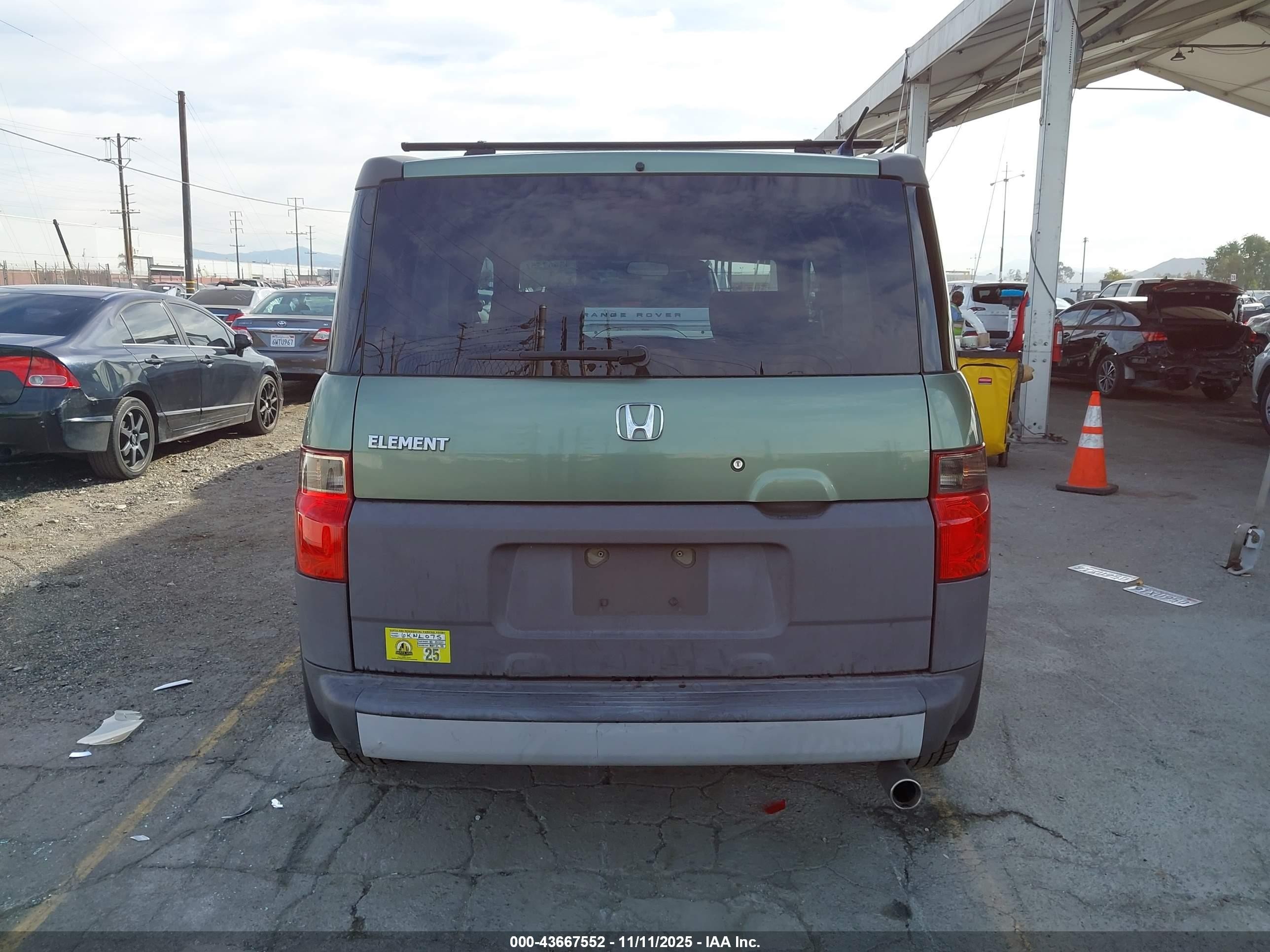 2004 Honda Element Ex Зеленый vin: 5J6YH28564L017908