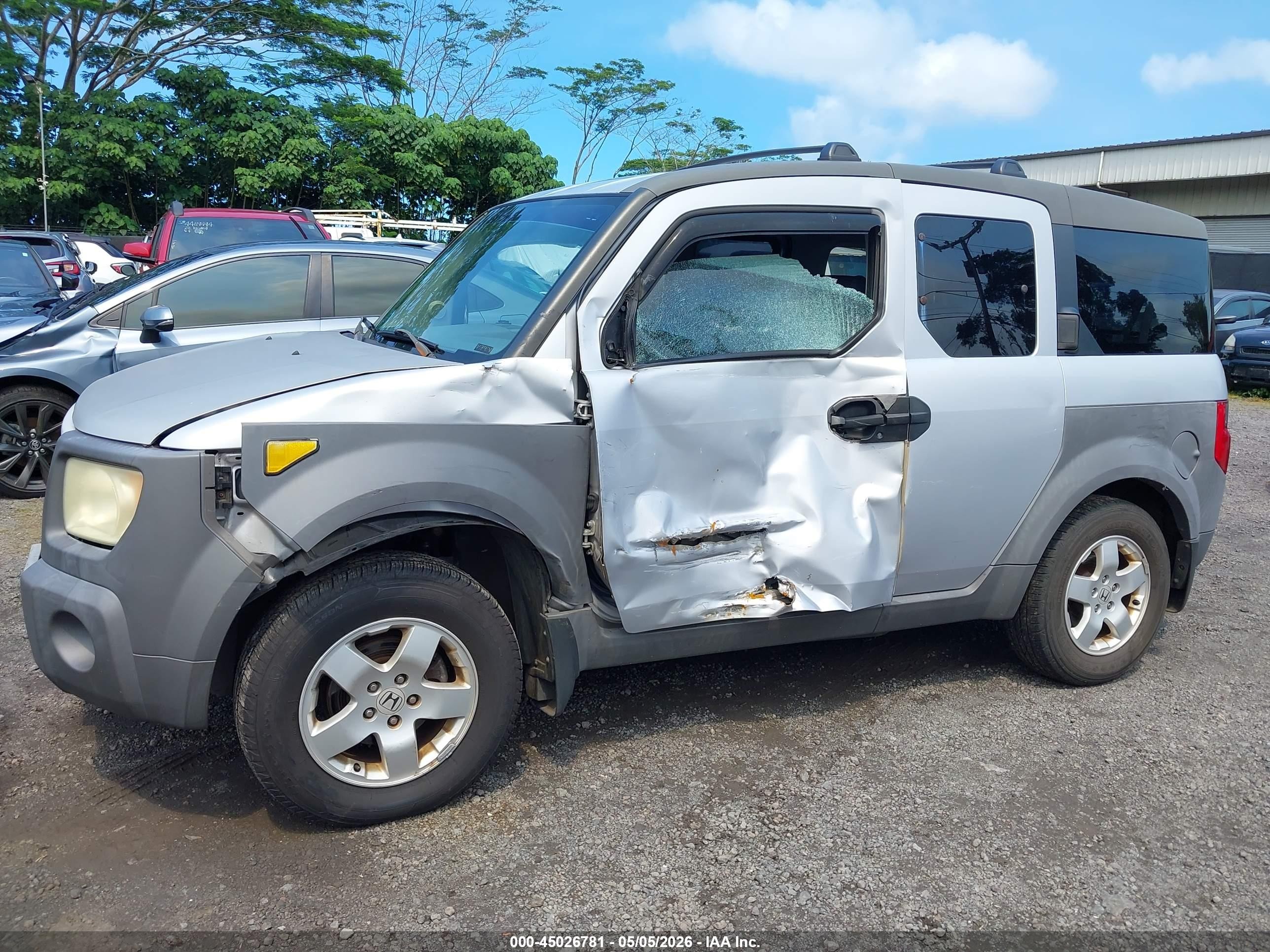 2003 Honda Element Ex Silver vin: 5J6YH28573L024669