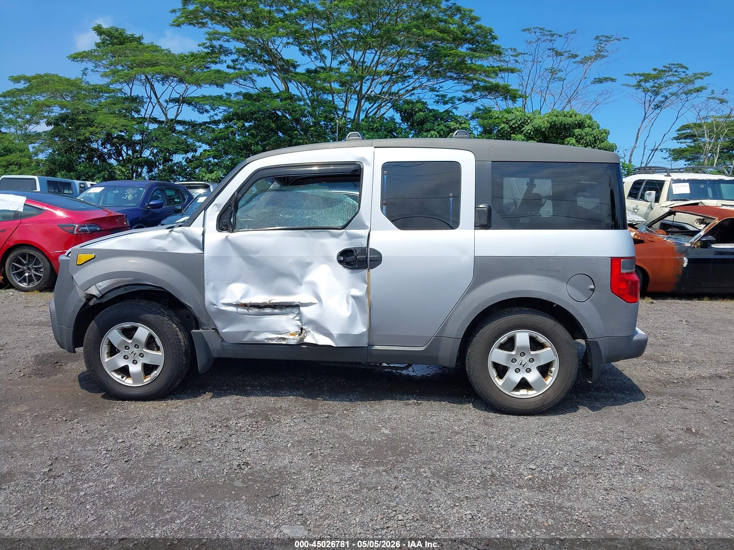 2003 Honda Element Ex Silver vin: 5J6YH28573L024669