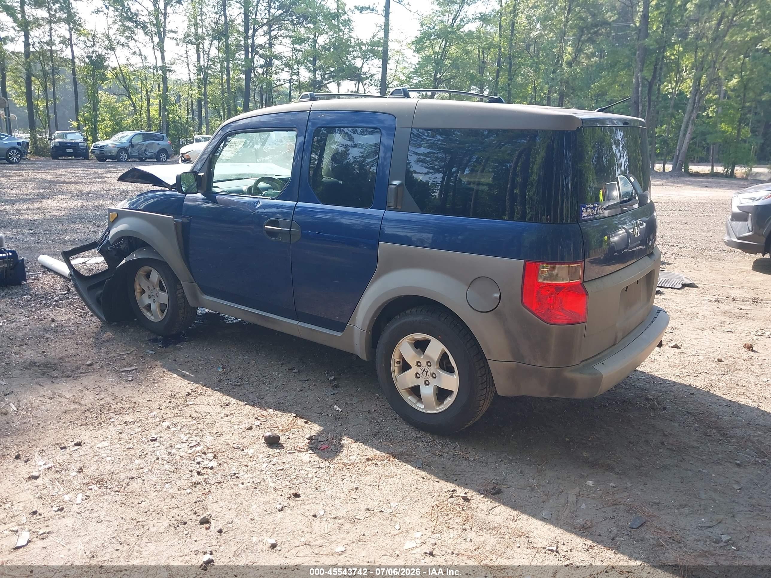 2003 Honda Element Ex Blue vin: 5J6YH28573L048986