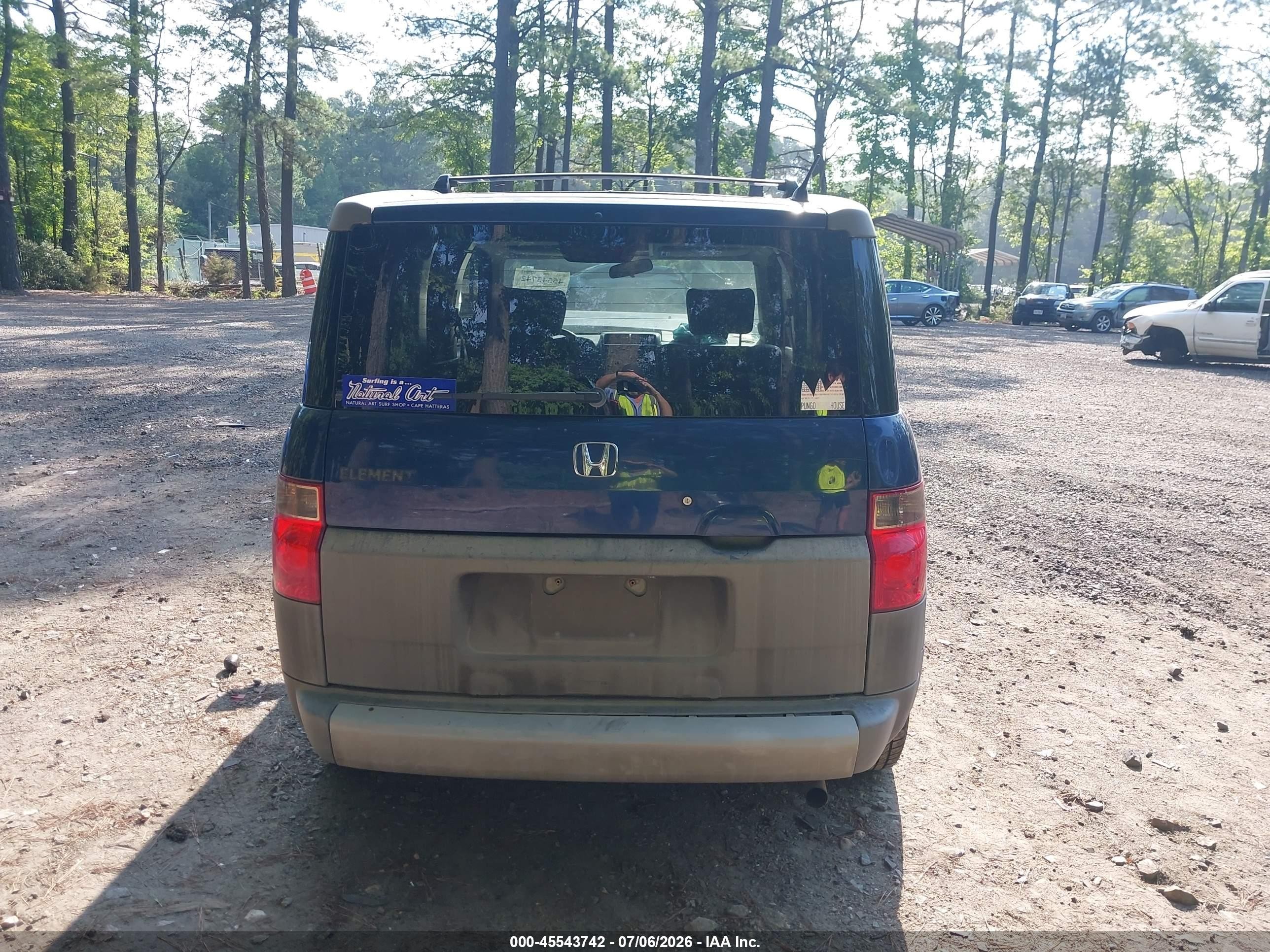 2003 Honda Element Ex Blue vin: 5J6YH28573L048986