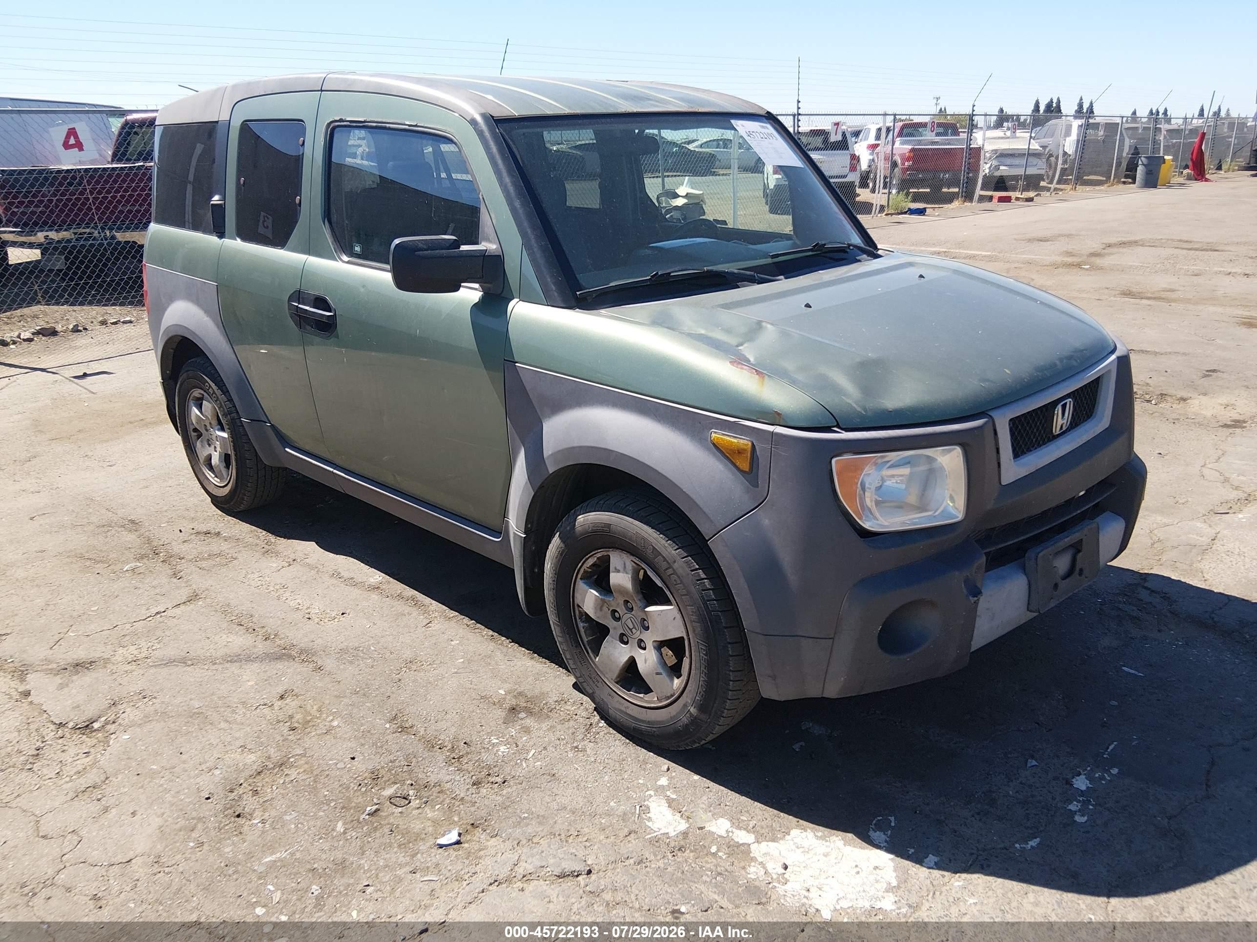 2004 Honda Element Ex Green vin: 5J6YH28574L010725