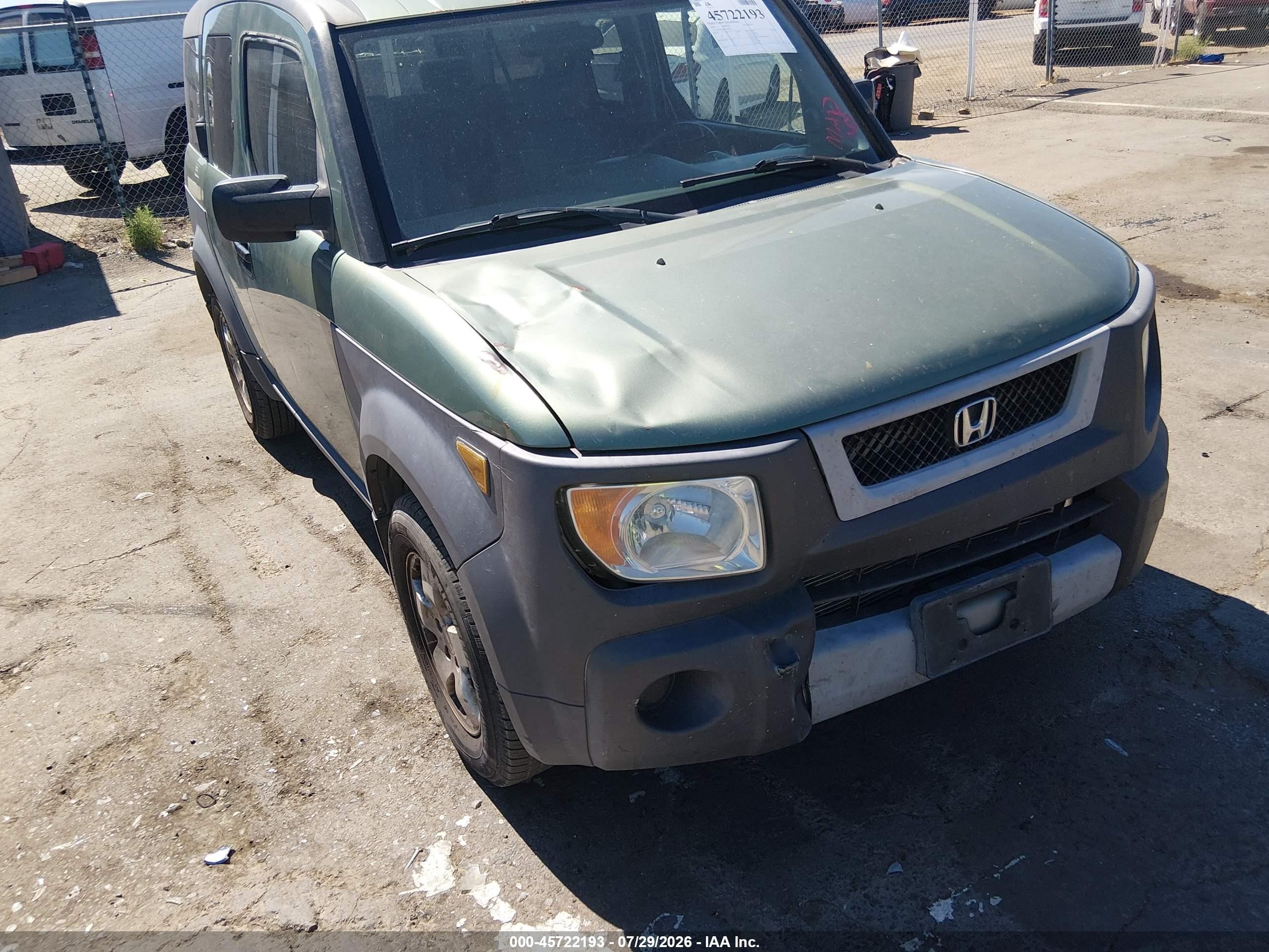 2004 Honda Element Ex Green vin: 5J6YH28574L010725
