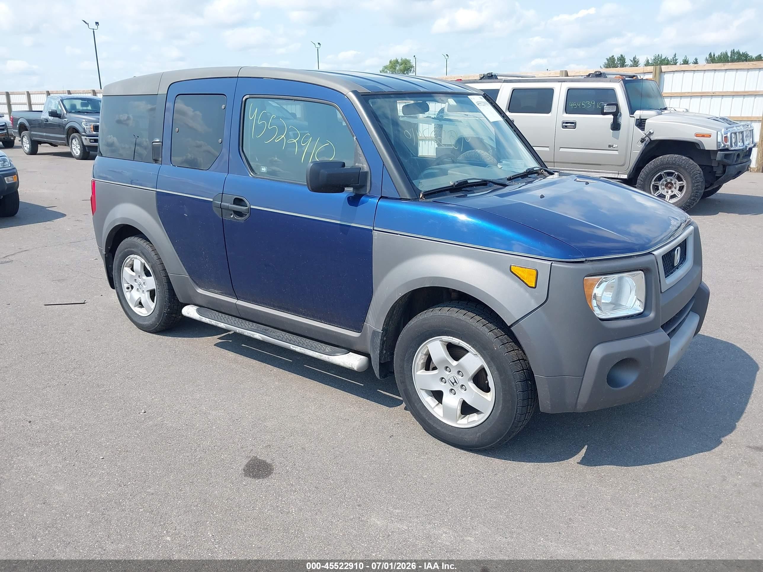 2003 Honda Element Ex Blue vin: 5J6YH28583L017651