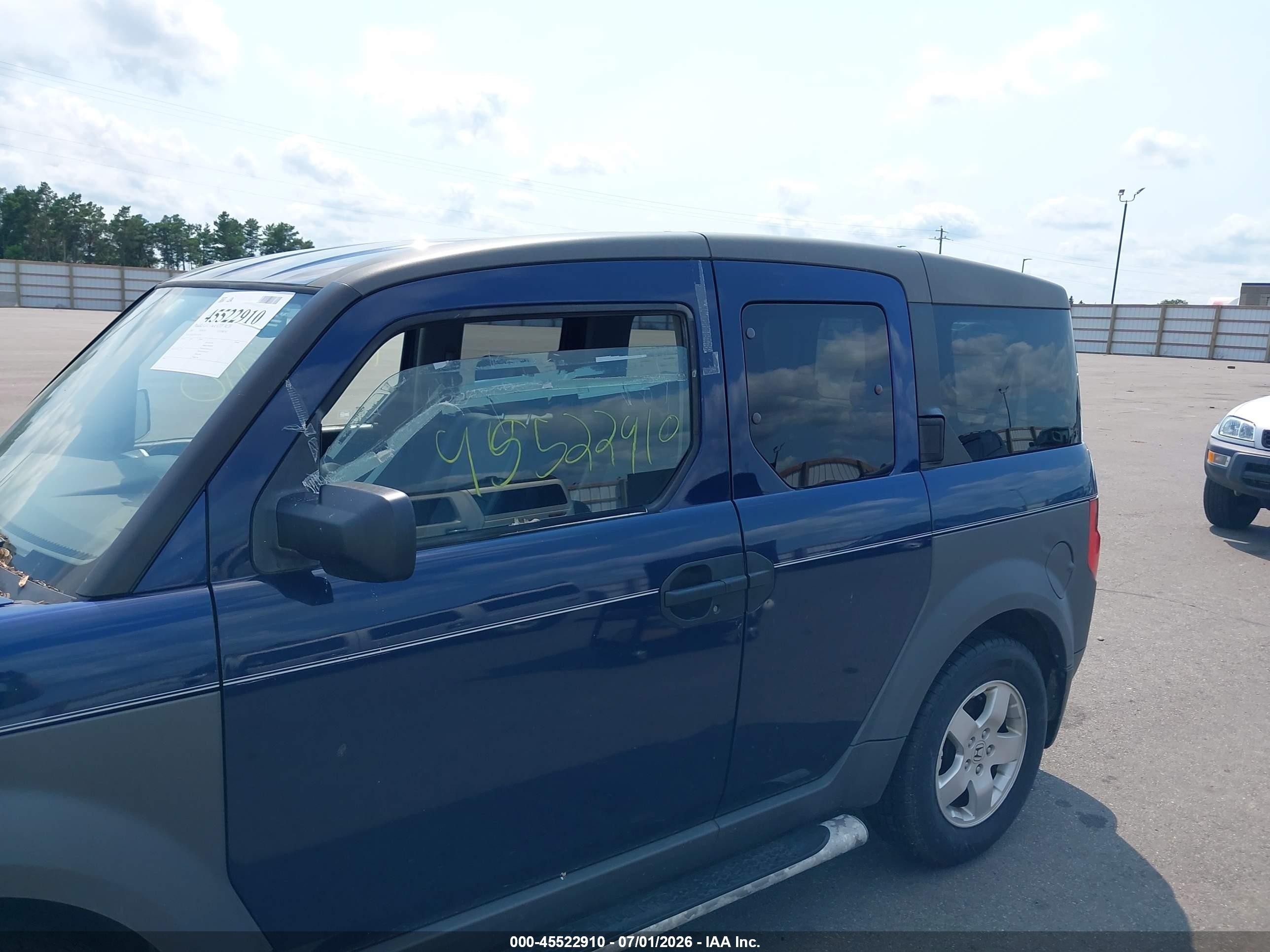 2003 Honda Element Ex Blue vin: 5J6YH28583L017651