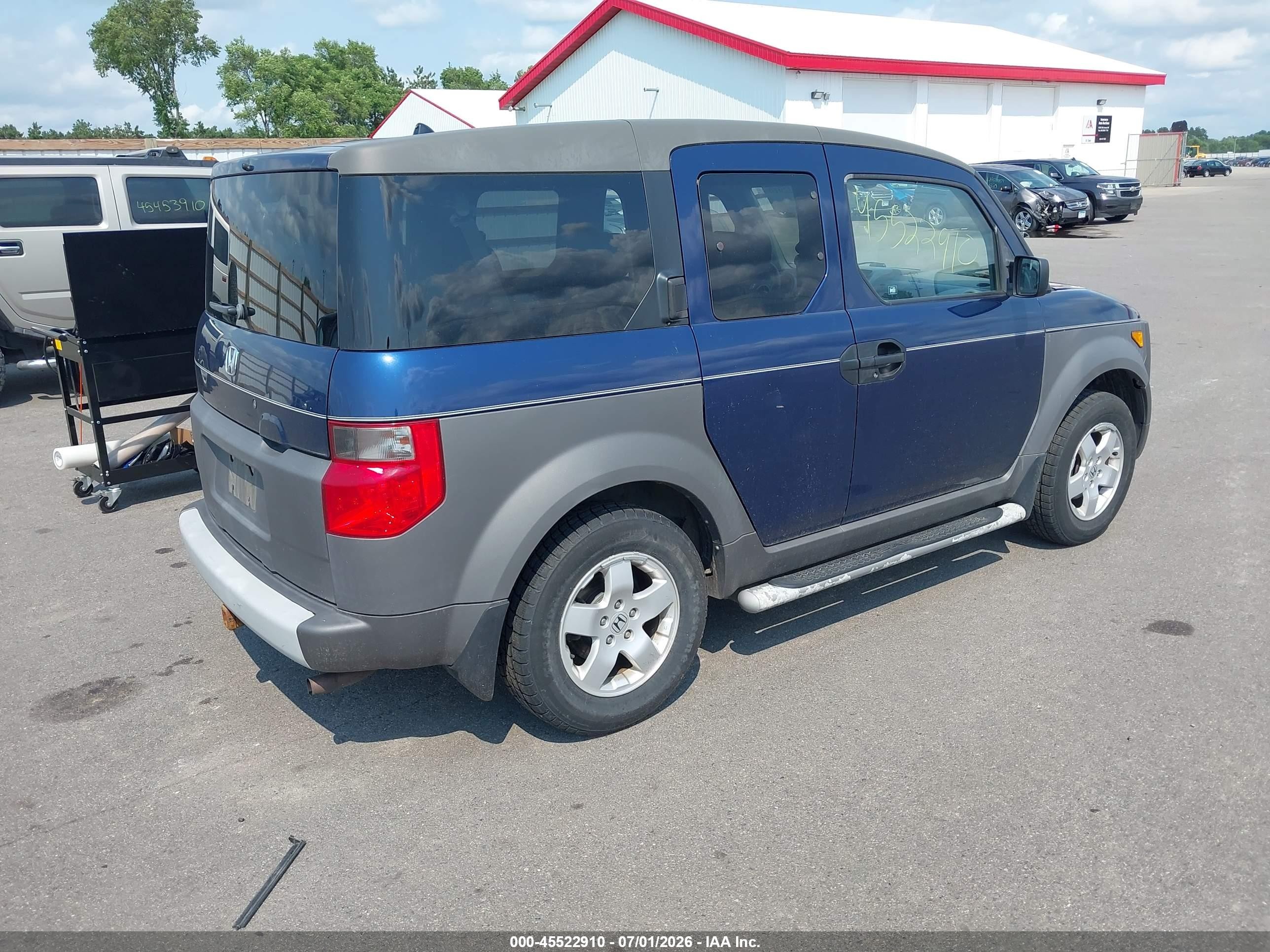 2003 Honda Element Ex Blue vin: 5J6YH28583L017651