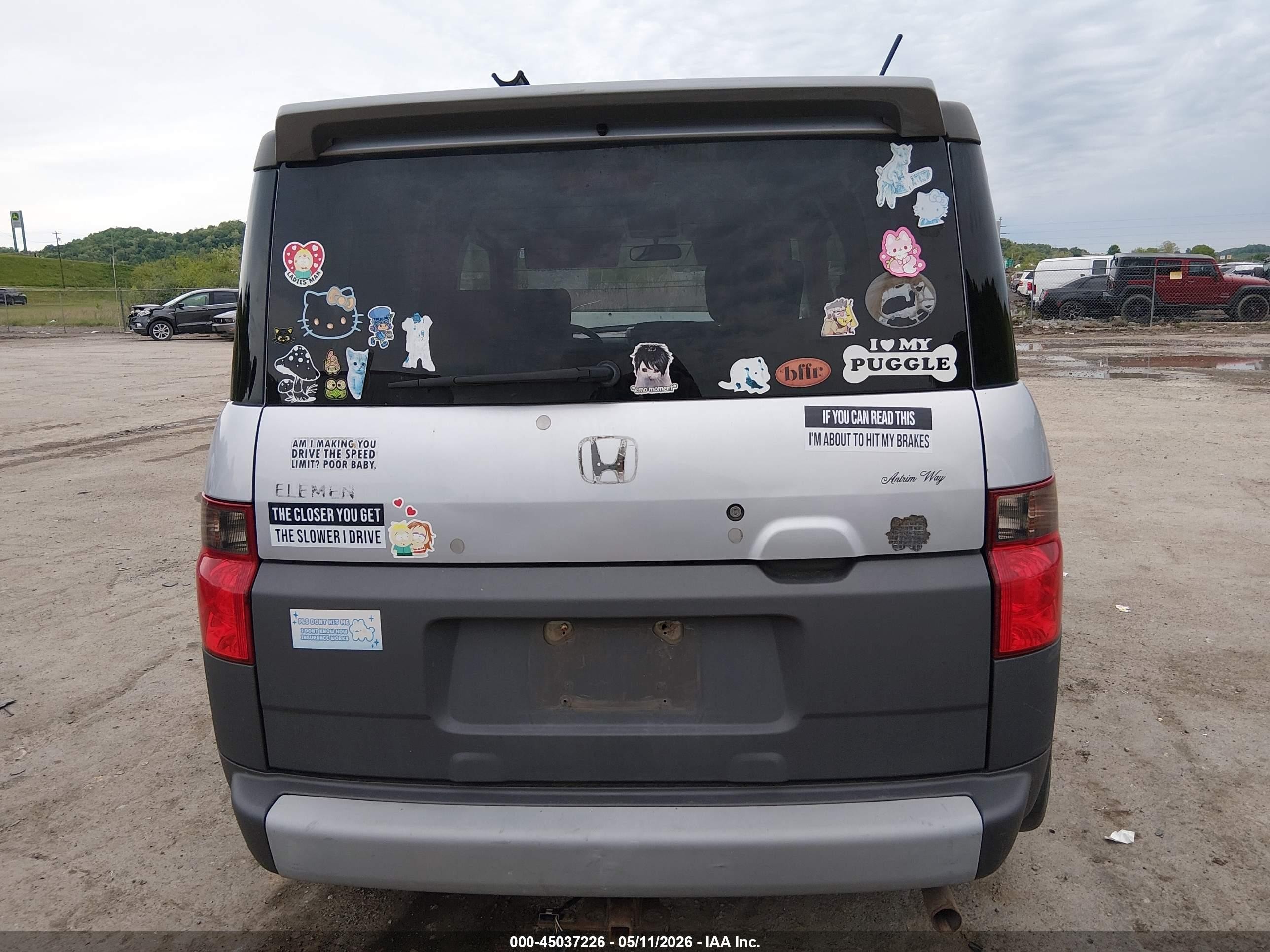 2003 Honda Element Ex Silver vin: 5J6YH28583L017696