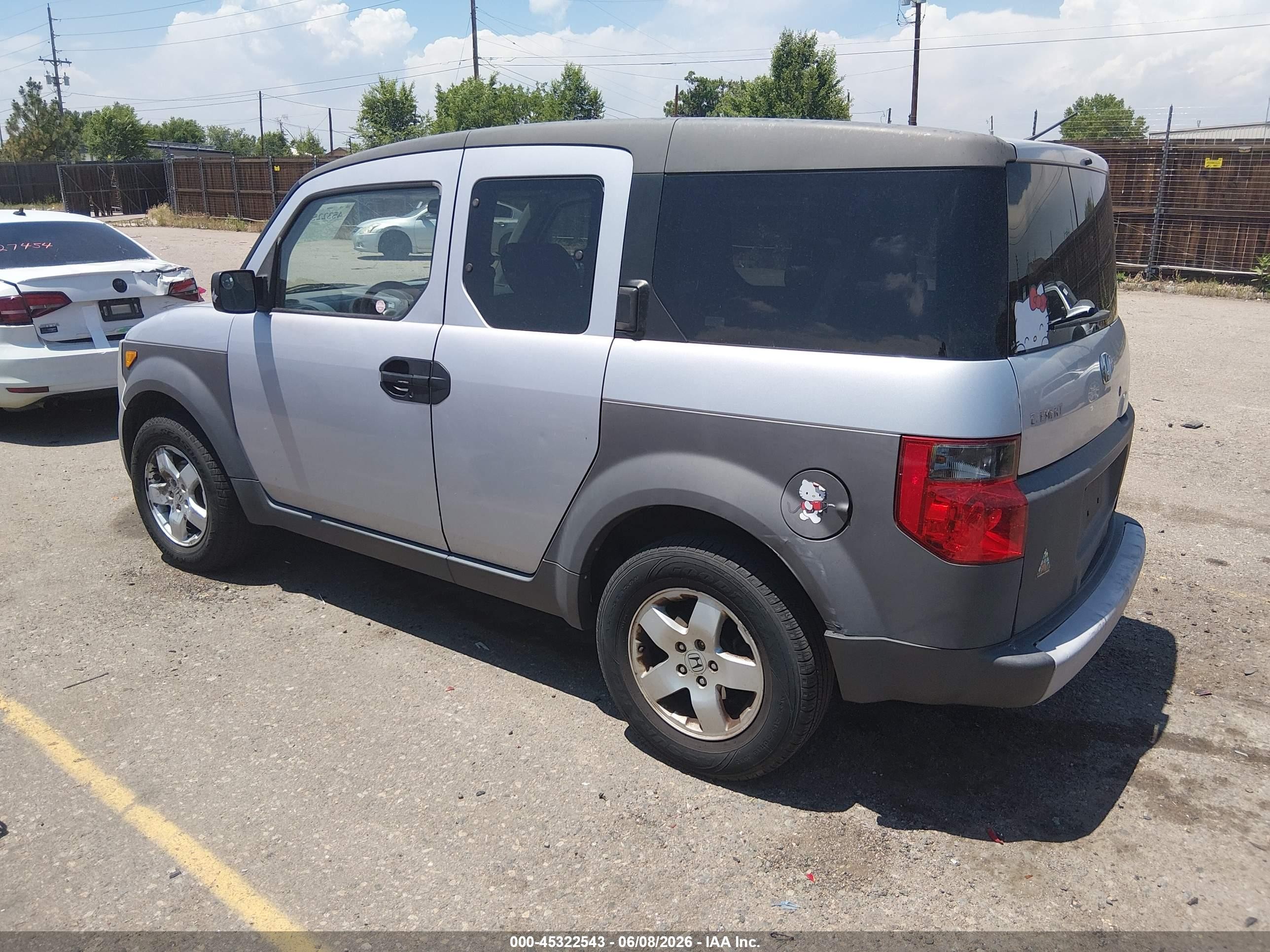 2003 Honda Element Ex Silver vin: 5J6YH28583L039245