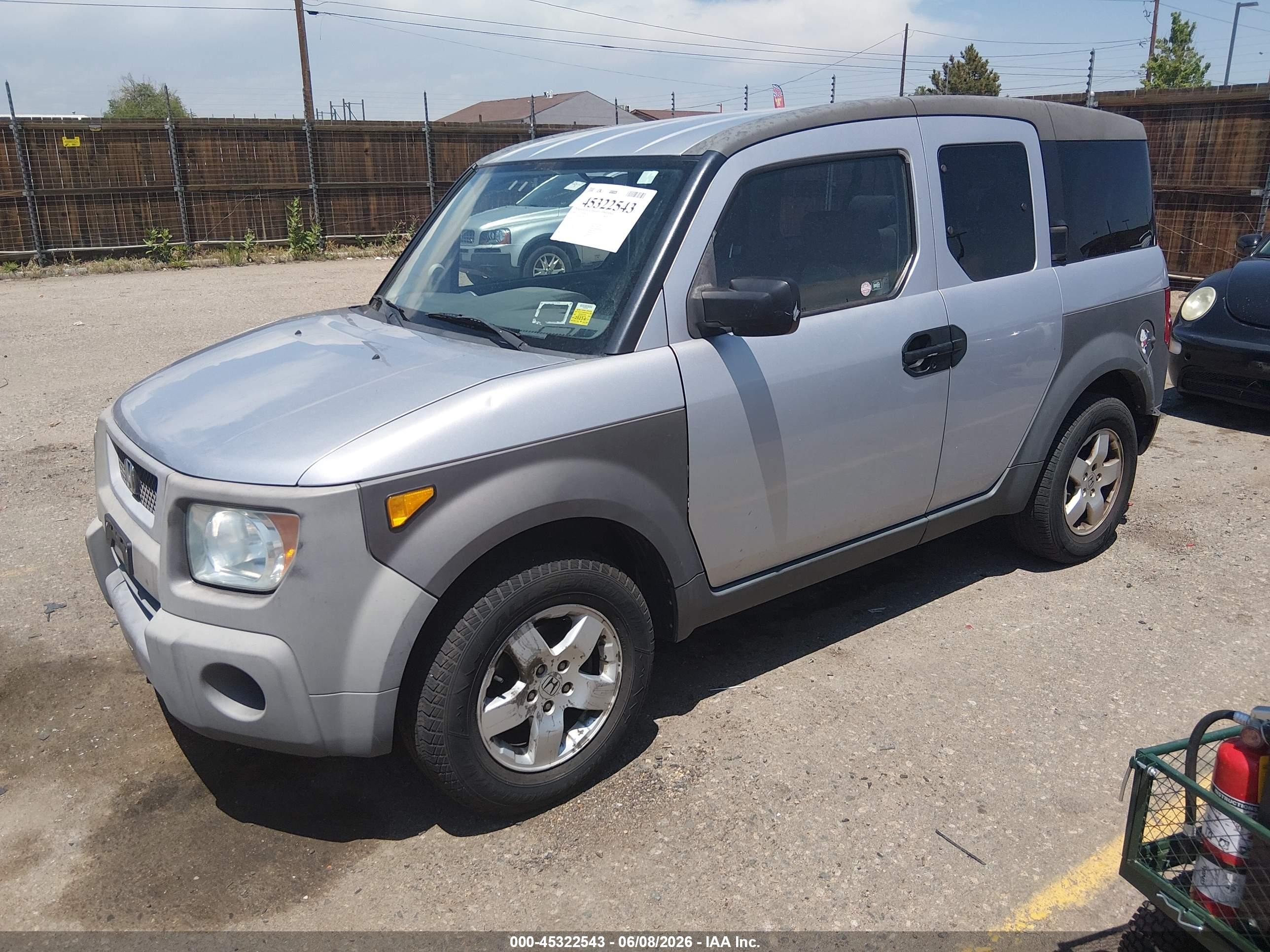 2003 Honda Element Ex Silver vin: 5J6YH28583L039245