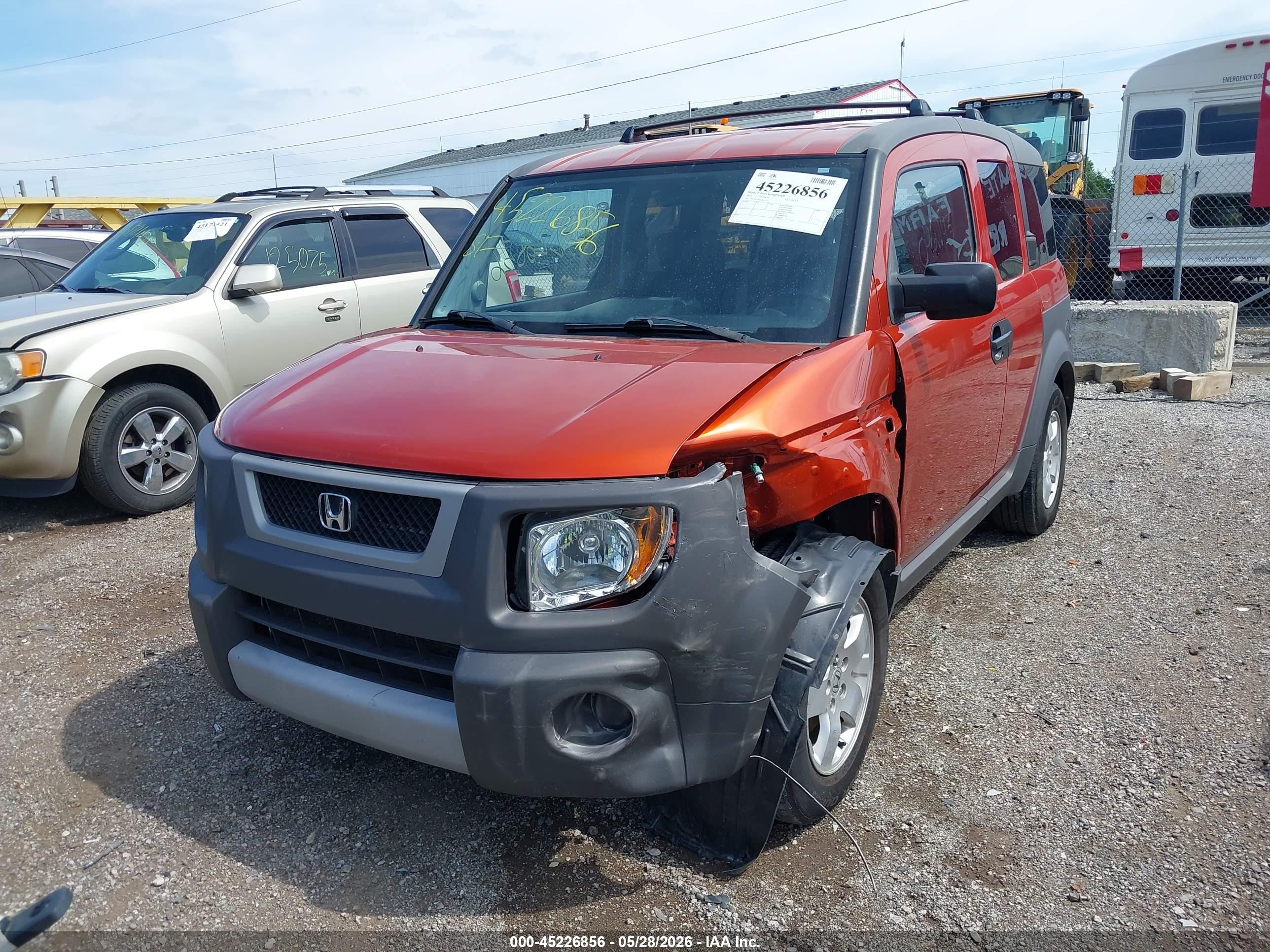 2003 Honda Element Ex Orange vin: 5J6YH28583L042145