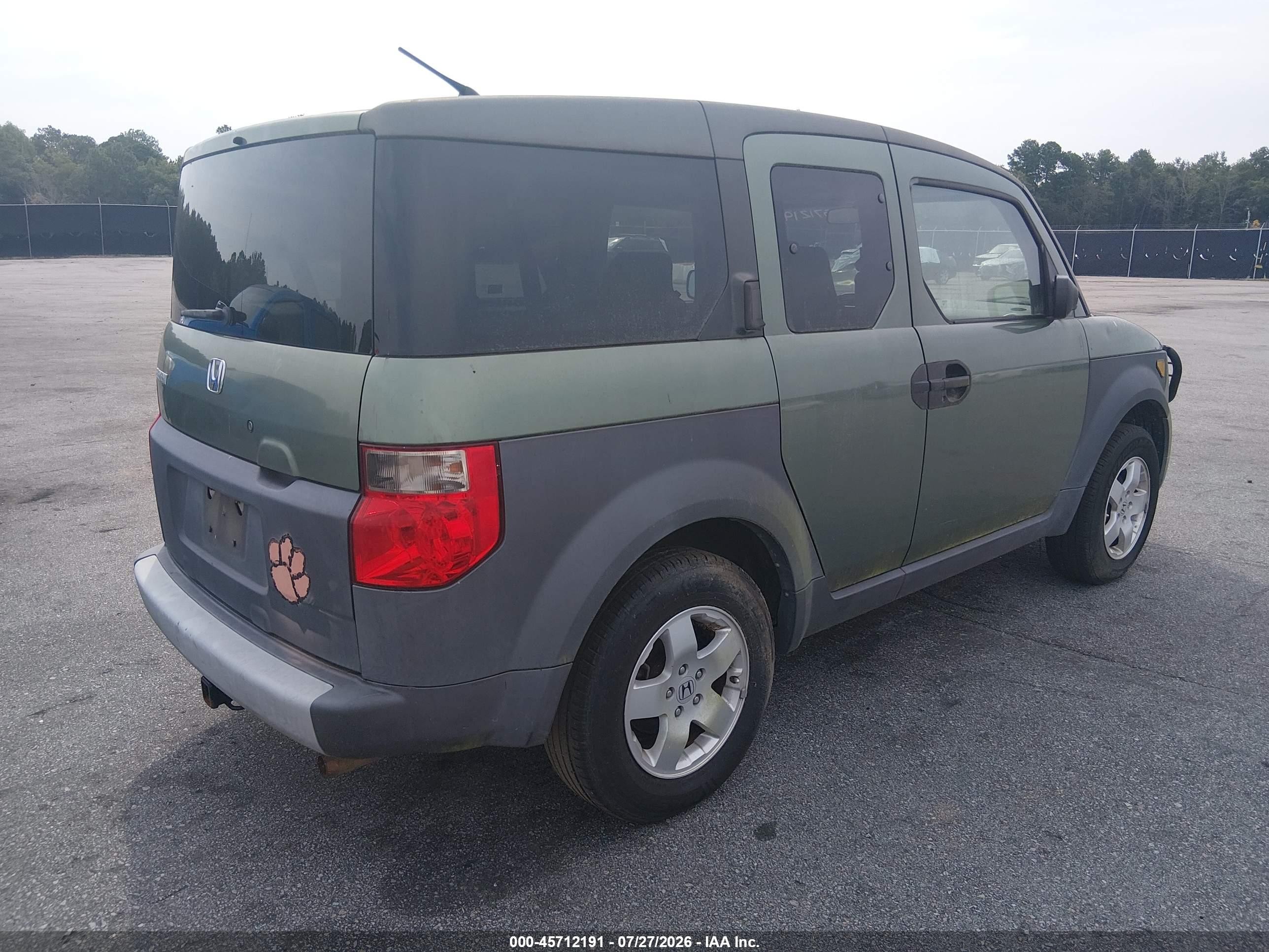 2003 Honda Element Ex Green vin: 5J6YH28583L044137