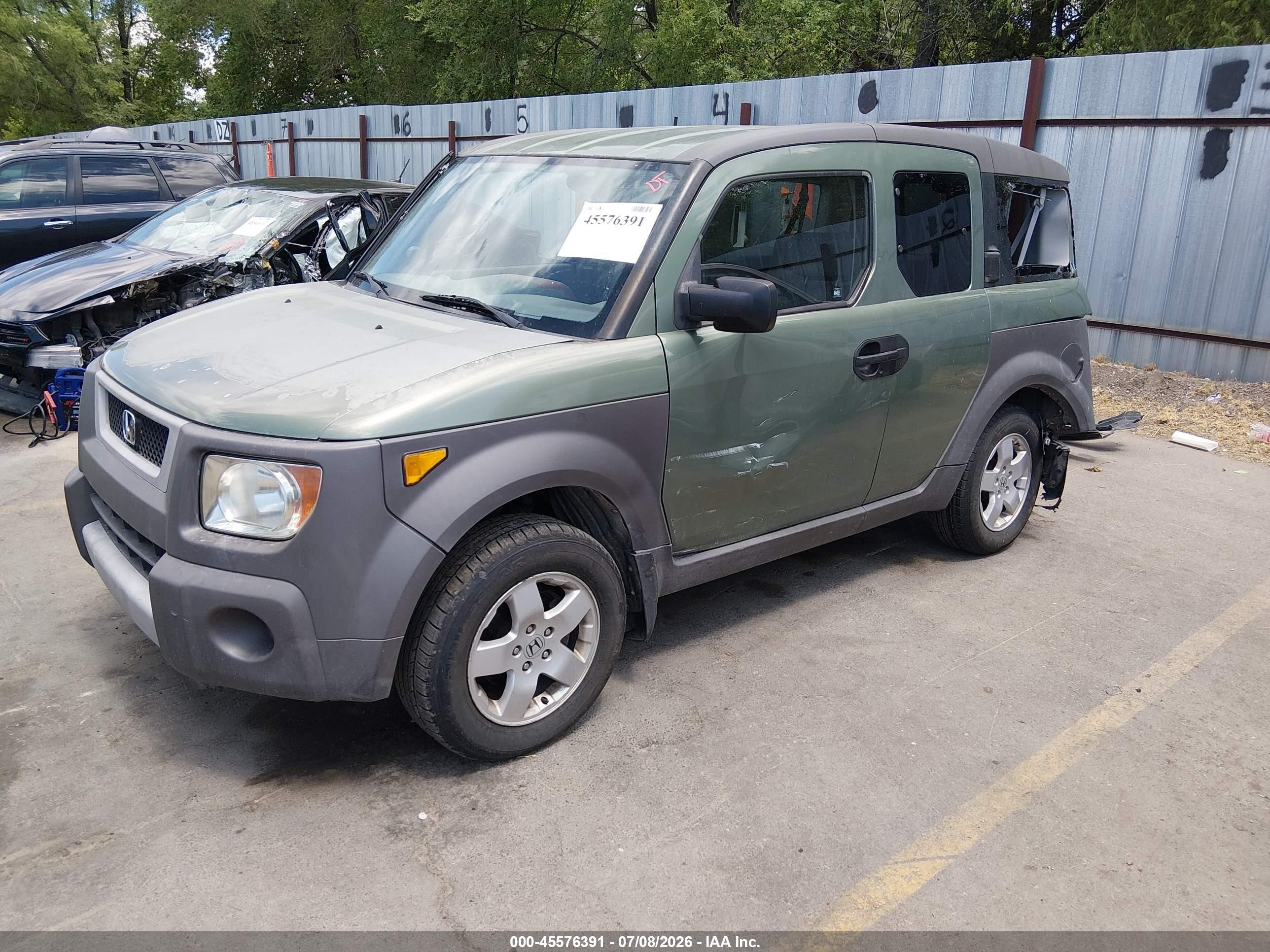 2003 Honda Element Ex Green vin: 5J6YH28583L053002