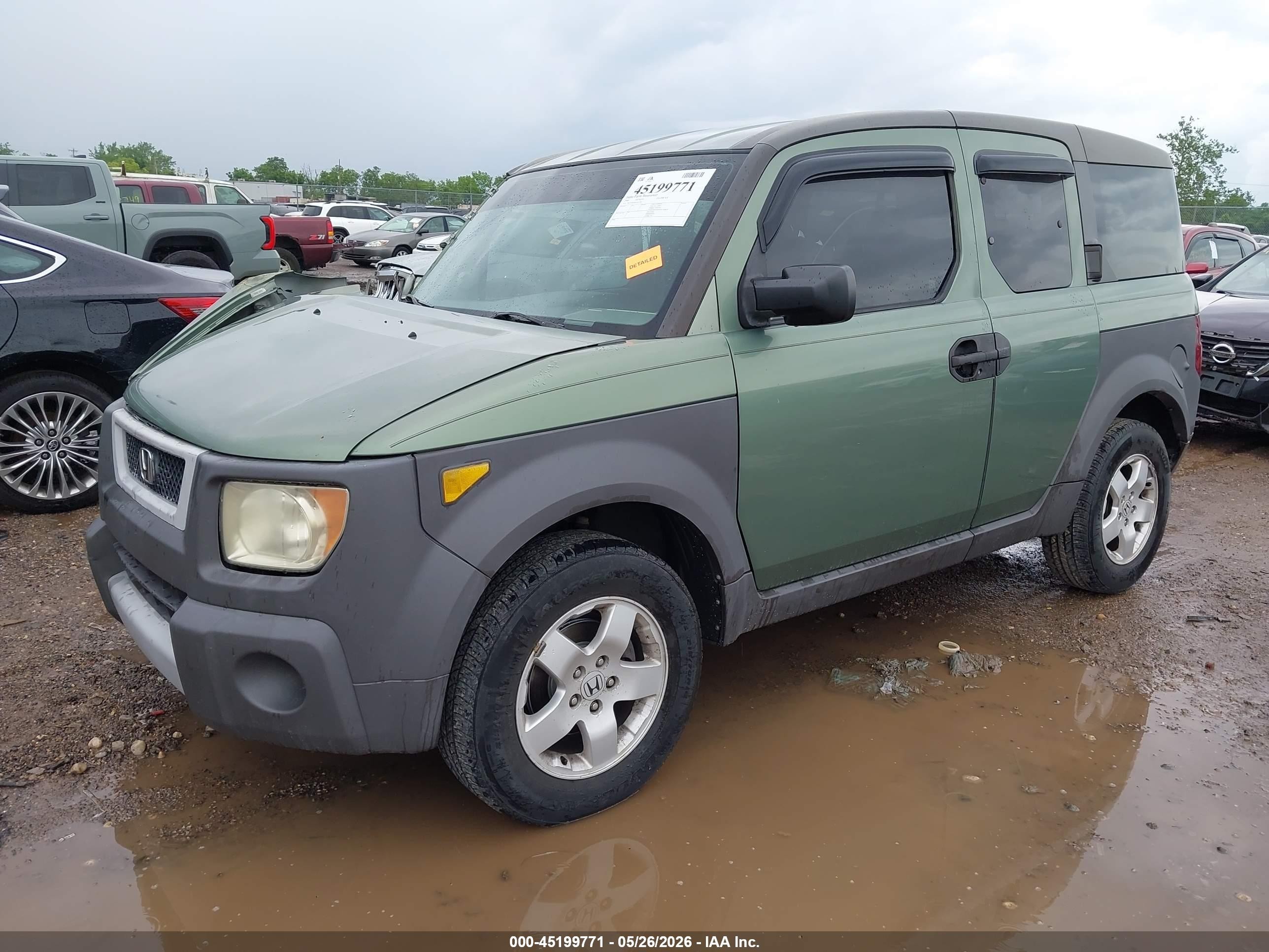 2004 Honda Element Ex Green vin: 5J6YH28584L021538