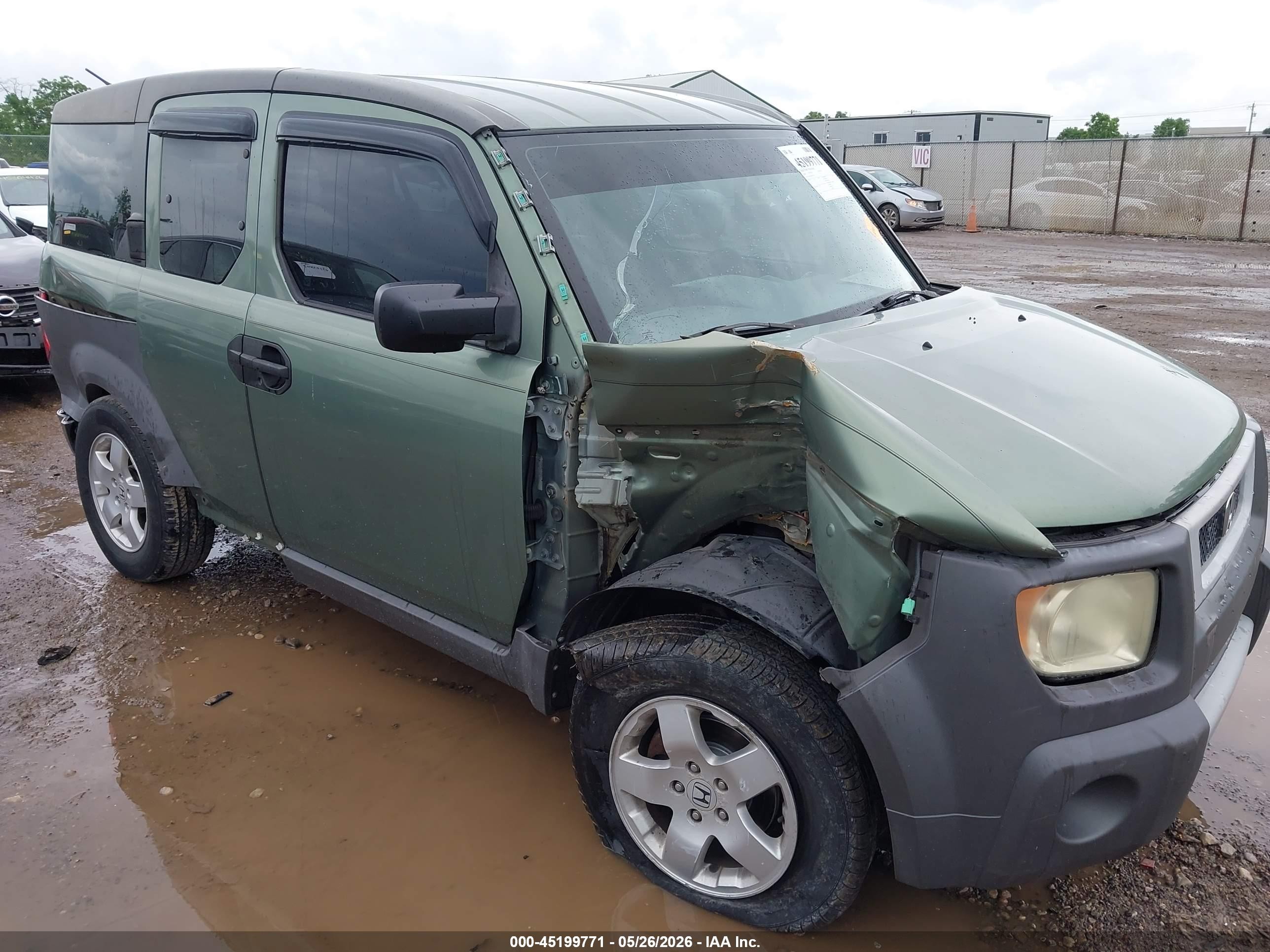 2004 Honda Element Ex Green vin: 5J6YH28584L021538