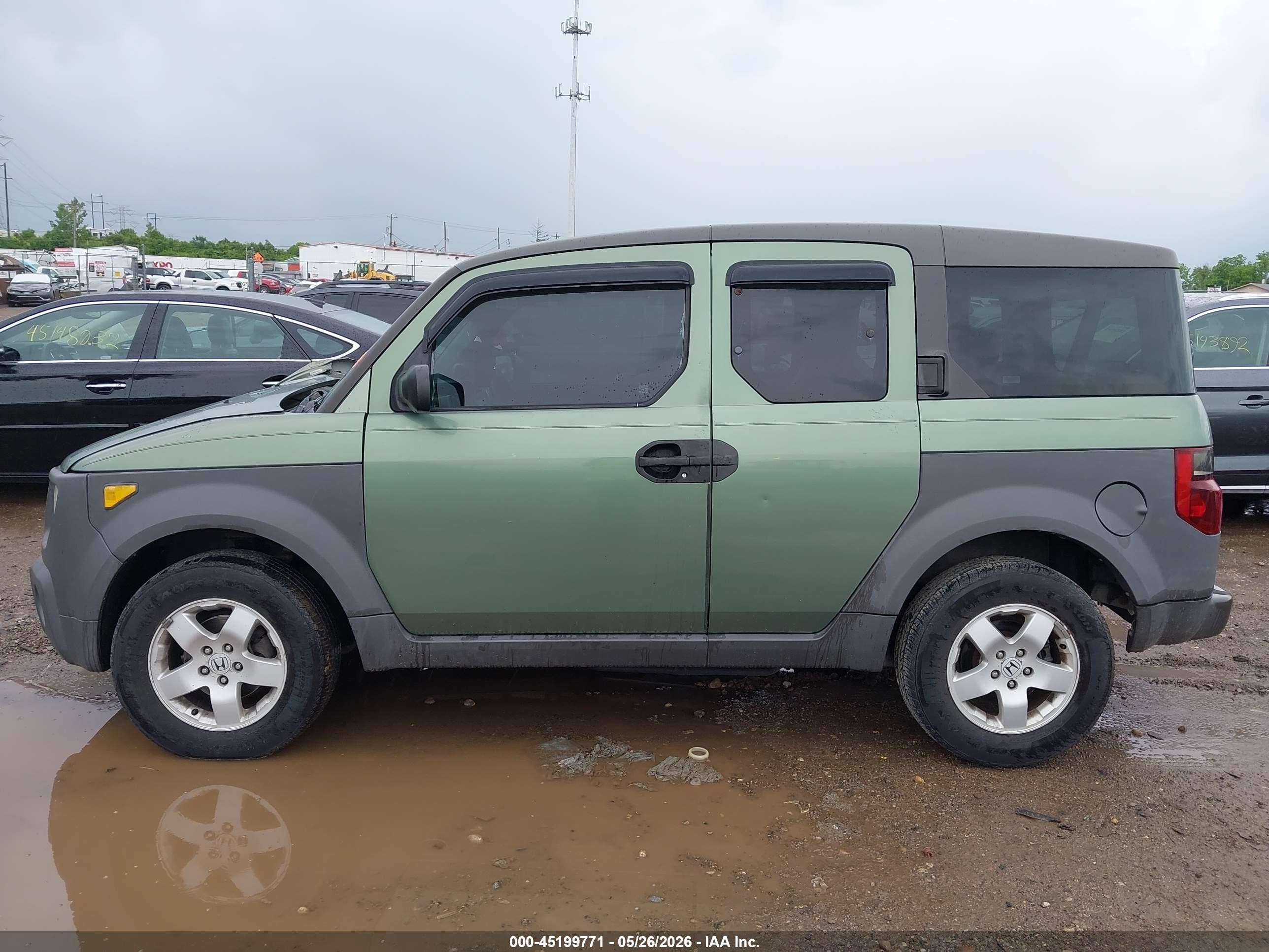 2004 Honda Element Ex Green vin: 5J6YH28584L021538