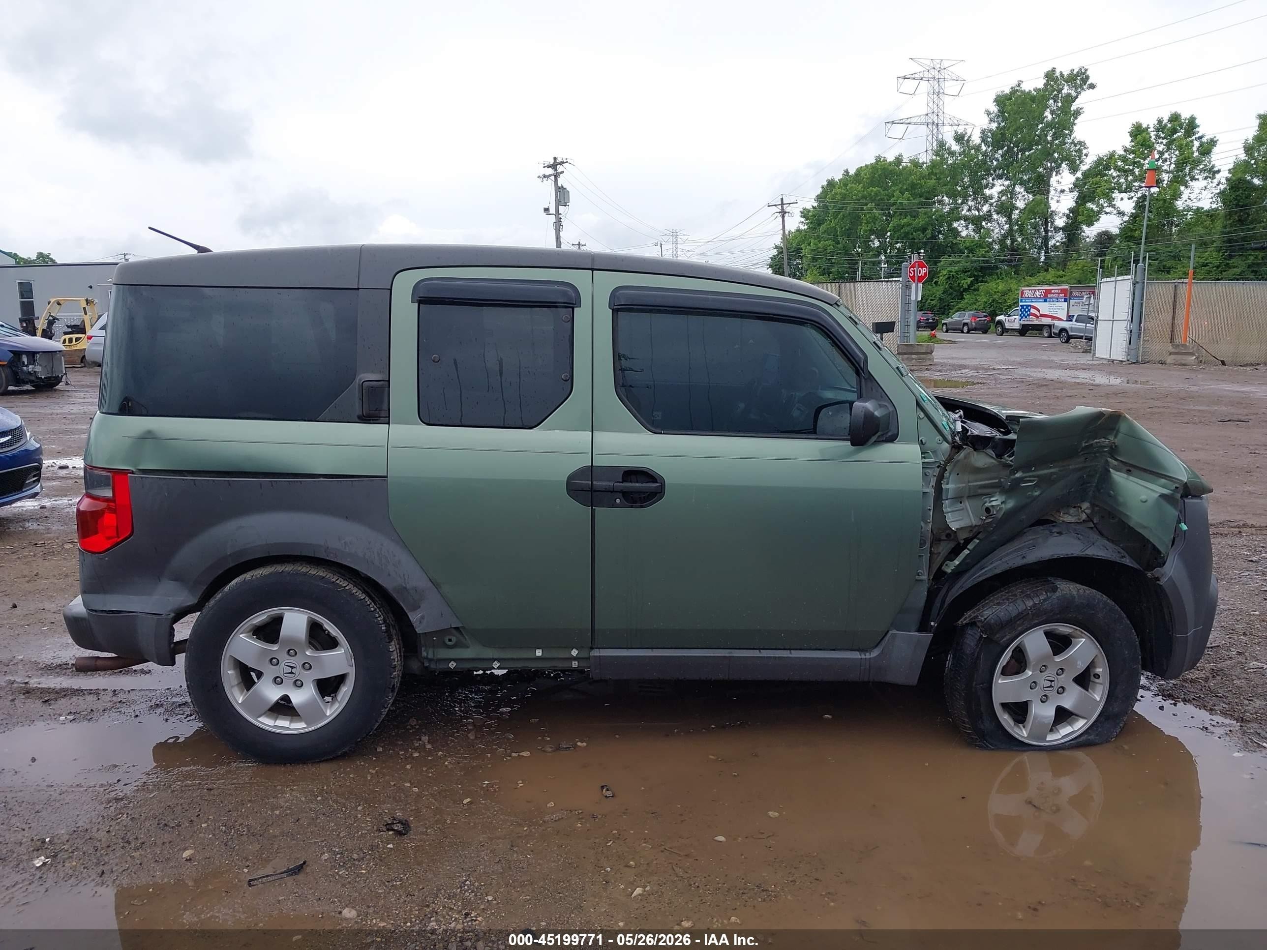 2004 Honda Element Ex Green vin: 5J6YH28584L021538