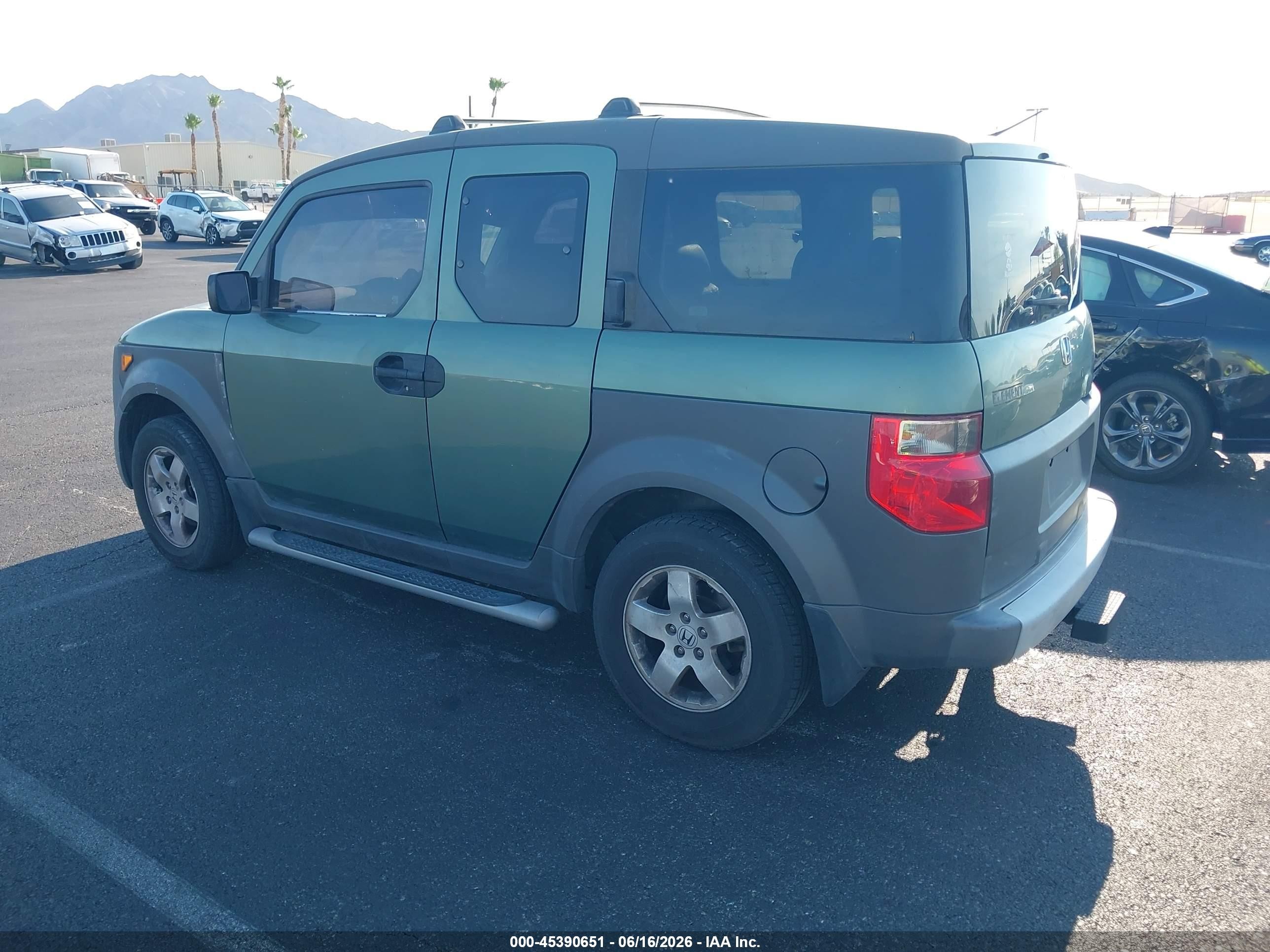 2003 Honda Element Ex Green vin: 5J6YH28593L005301