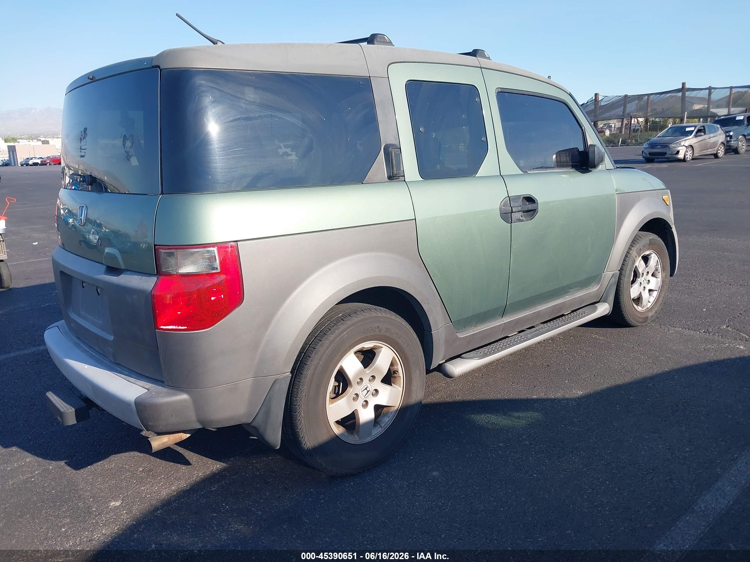 2003 Honda Element Ex Green vin: 5J6YH28593L005301