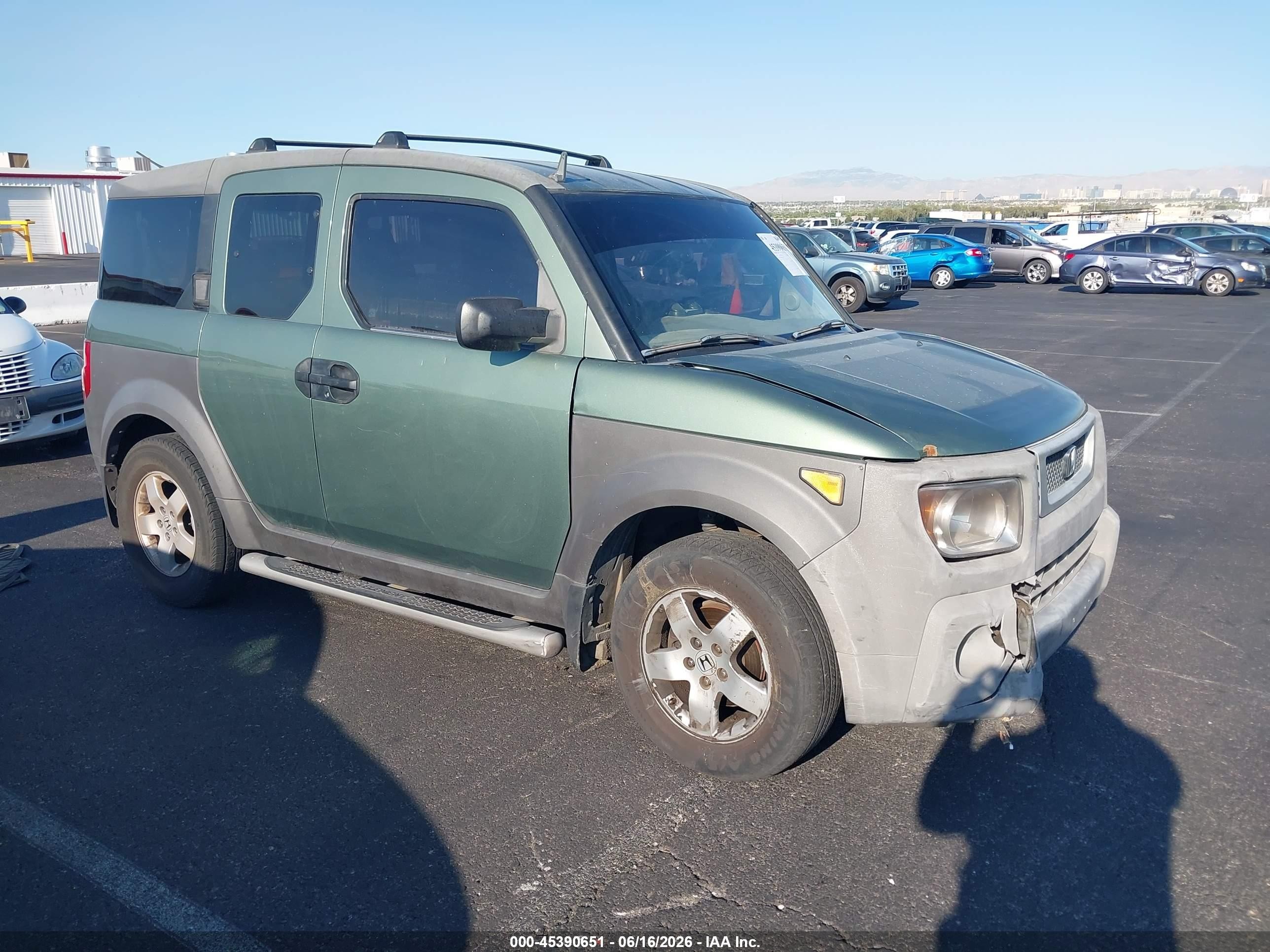 2003 Honda Element Ex Green vin: 5J6YH28593L005301