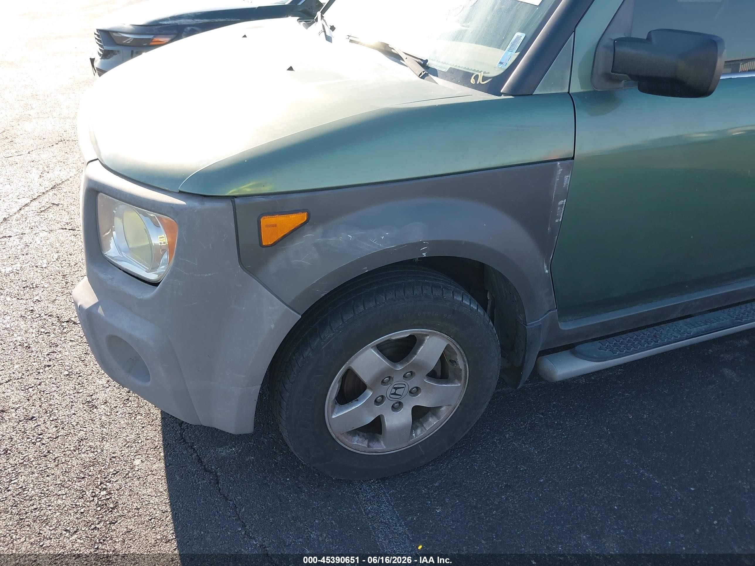 2003 Honda Element Ex Green vin: 5J6YH28593L005301